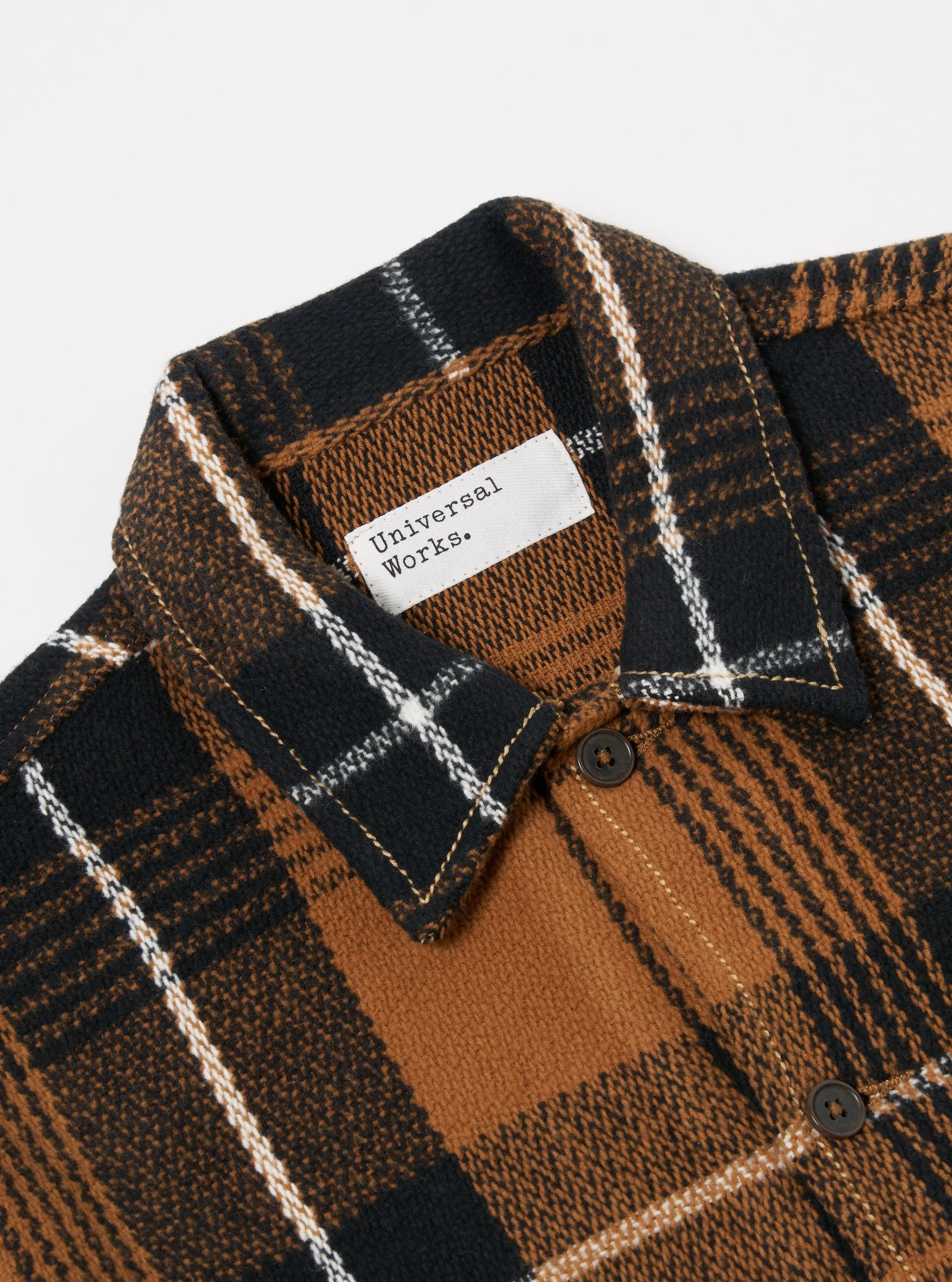 Universal Works Uniform Jacket in Brown Earth II Check sold by Universal Works product image thumbnail 3