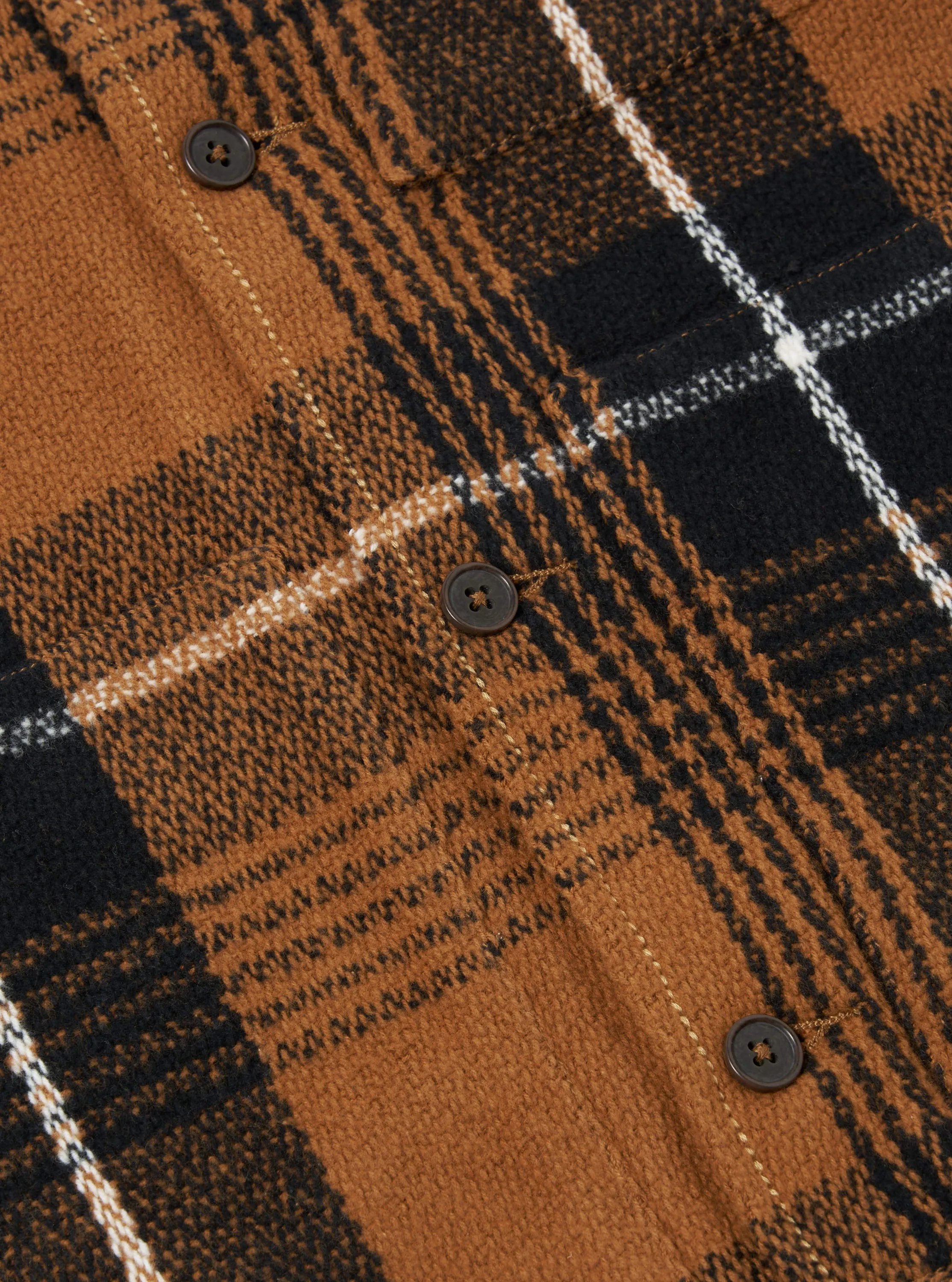 Universal Works Uniform Jacket in Brown Earth II Check sold by Universal Works product image thumbnail 4