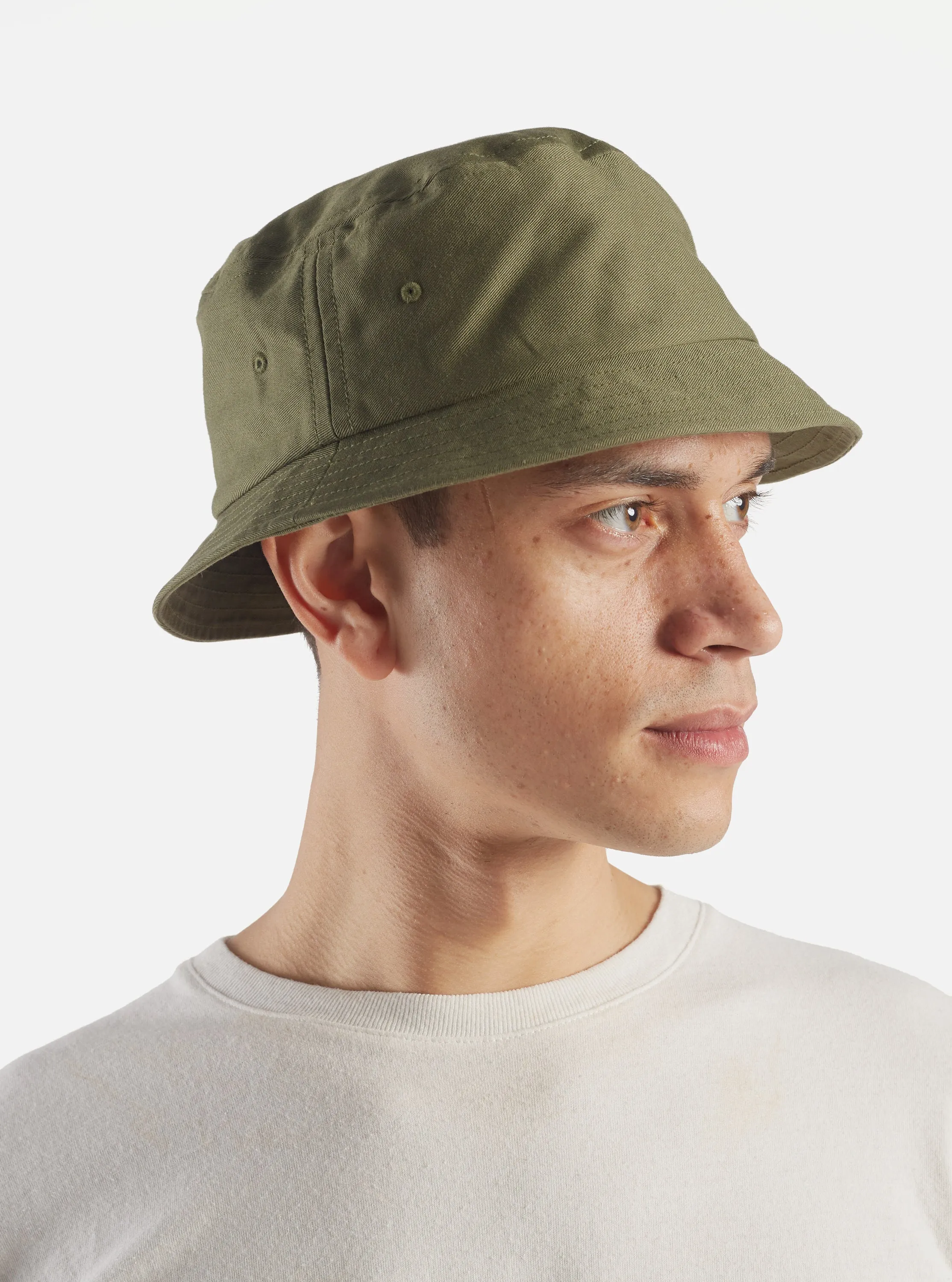 Universal Works Beach Hat in Light Olive Twill sold by Universal Works product image thumbnail 2