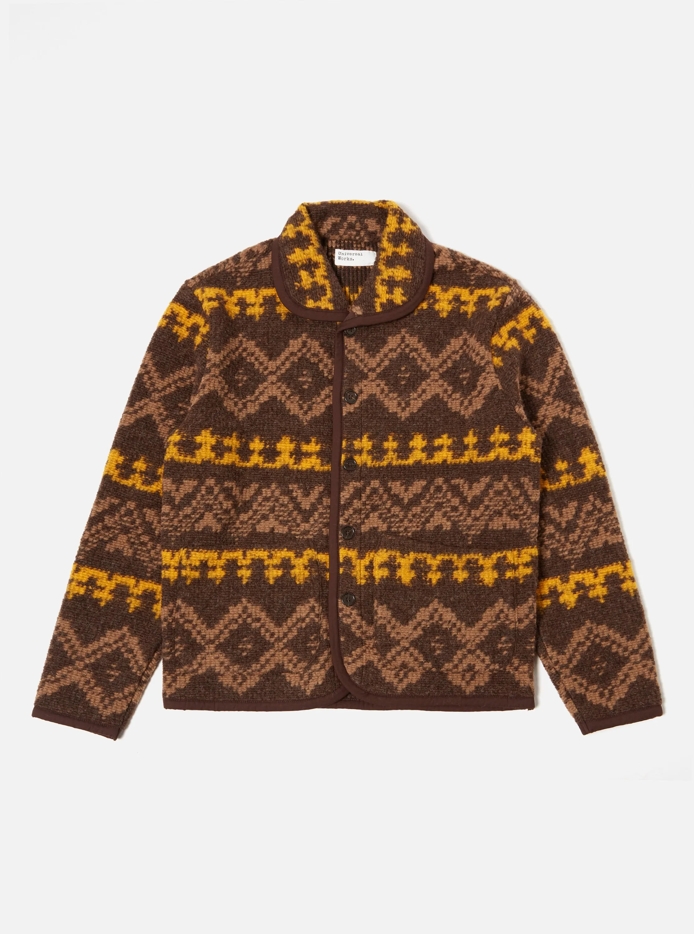 Universal Works Lancaster Jacket in Brown Rug Fleece sold by Universal Works