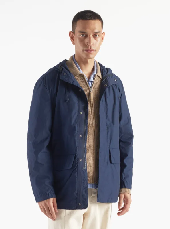 Universal Works Stanedge Jacket in Navy Halley Ripstop made by Universal Works