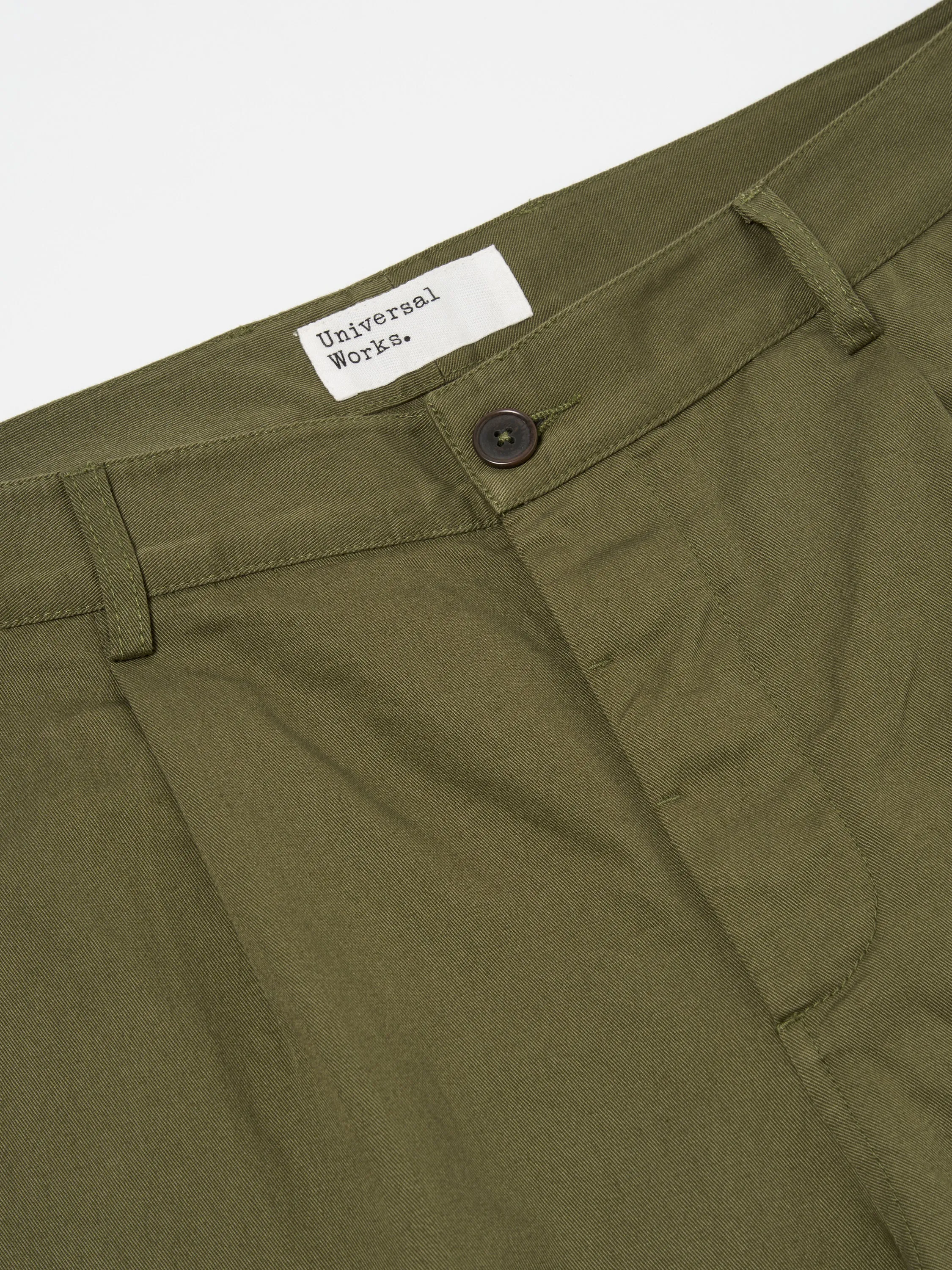 Universal Works Duke Pant in Light Olive Twill sold by Universal Works product image thumbnail 3