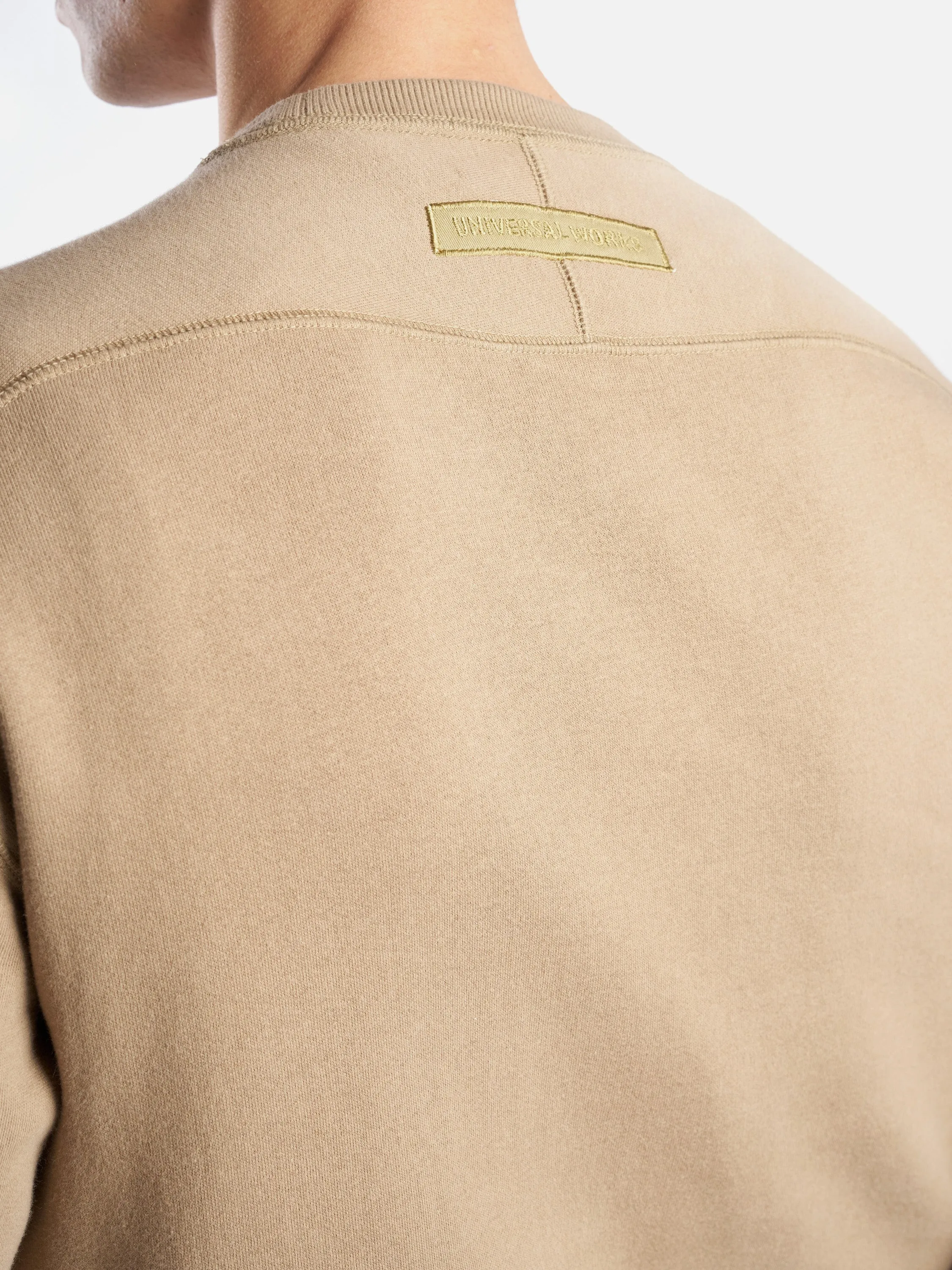 Universal Works 'Peace, Love & Soul' Sweatshirt in Sand Brush Back Sweat sold by Universal Works product image thumbnail 5