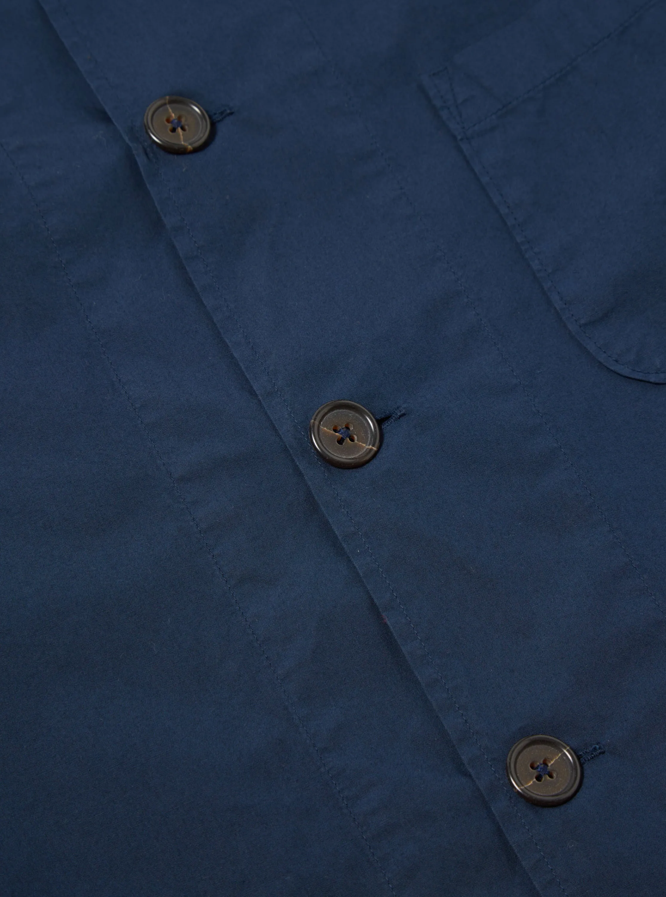 Universal Works Bakers Overshirt in Navy Organic Fine Poplin sold by Universal Works product image thumbnail 5