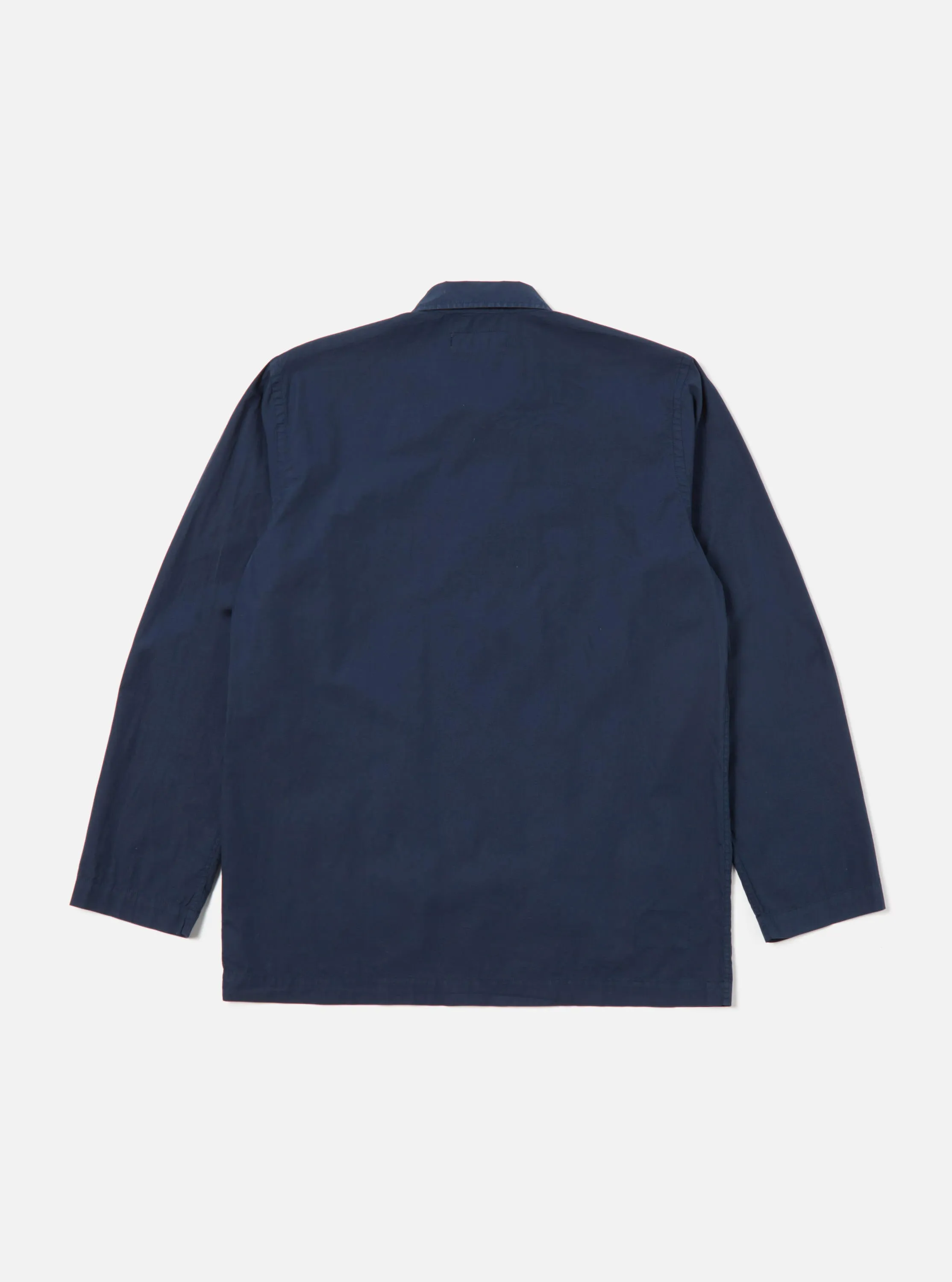 Universal Works Bakers Overshirt in Navy Organic Fine Poplin sold by Universal Works product image thumbnail 3