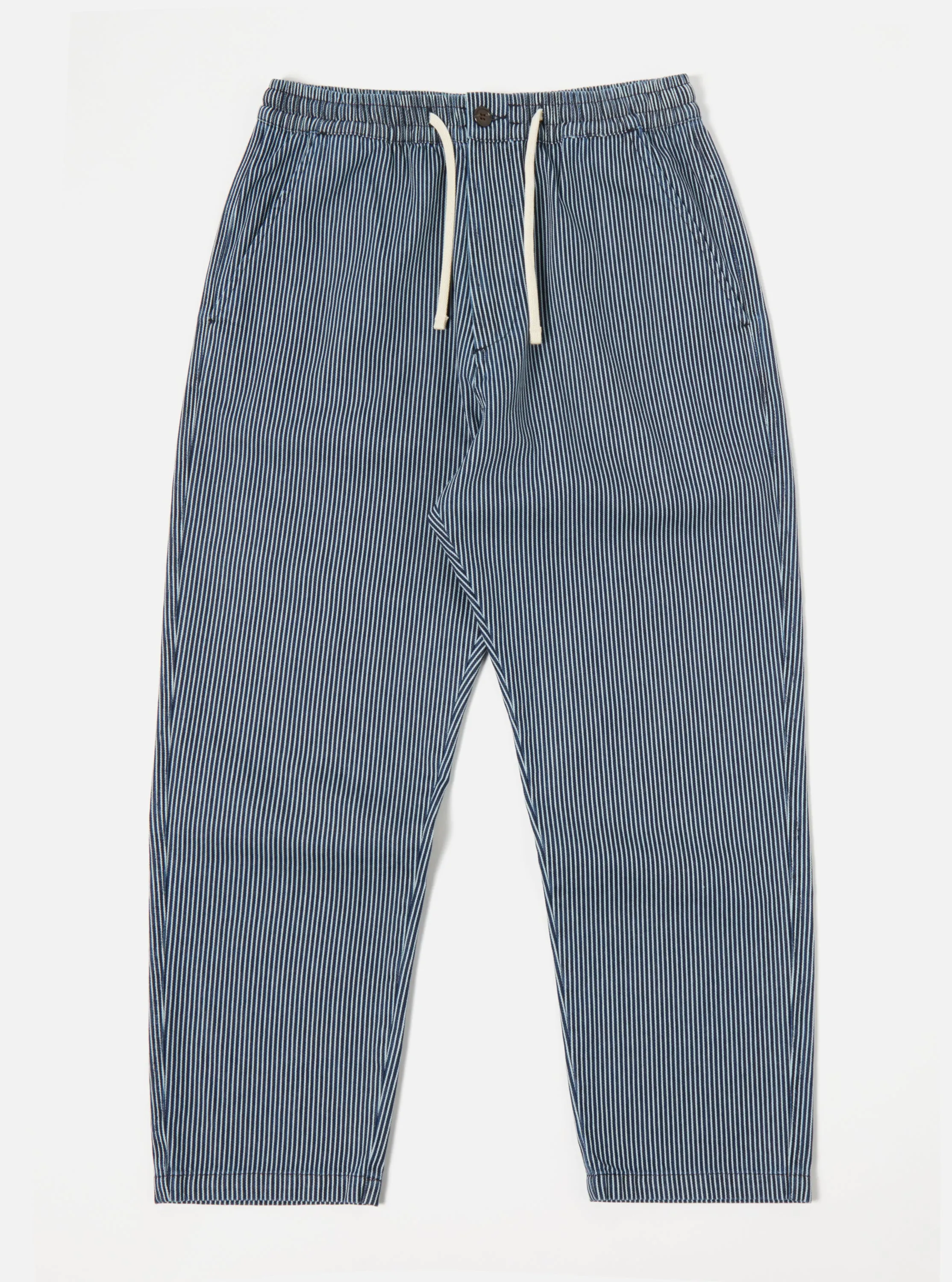 Universal Works Hi Water Trouser in Indigo Hickory Stripe Denim sold by Universal Works product image thumbnail 3