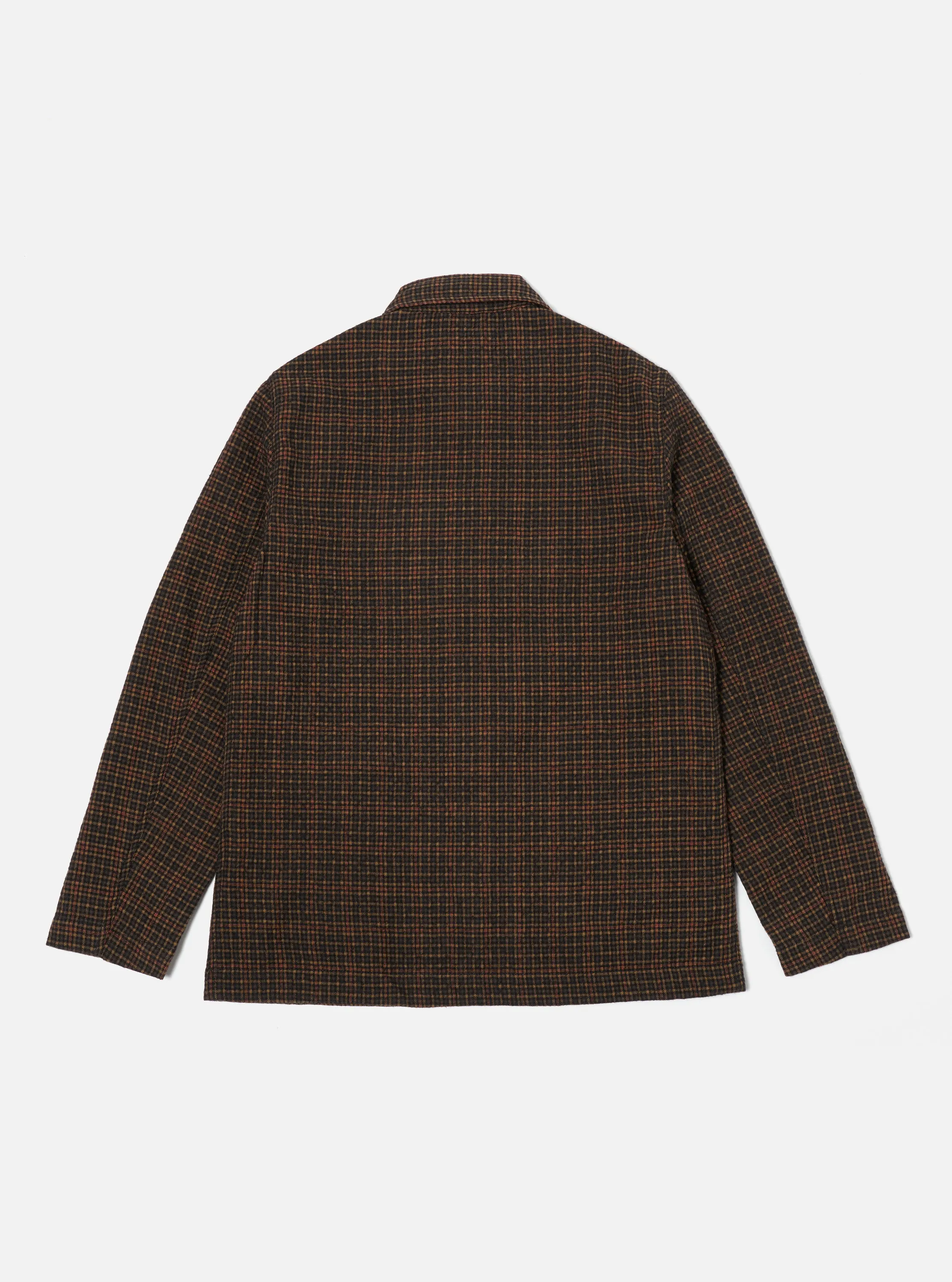 Universal Works Bakers Jacket in Black/Olive Albuquerque Check sold by Universal Works product image thumbnail 2