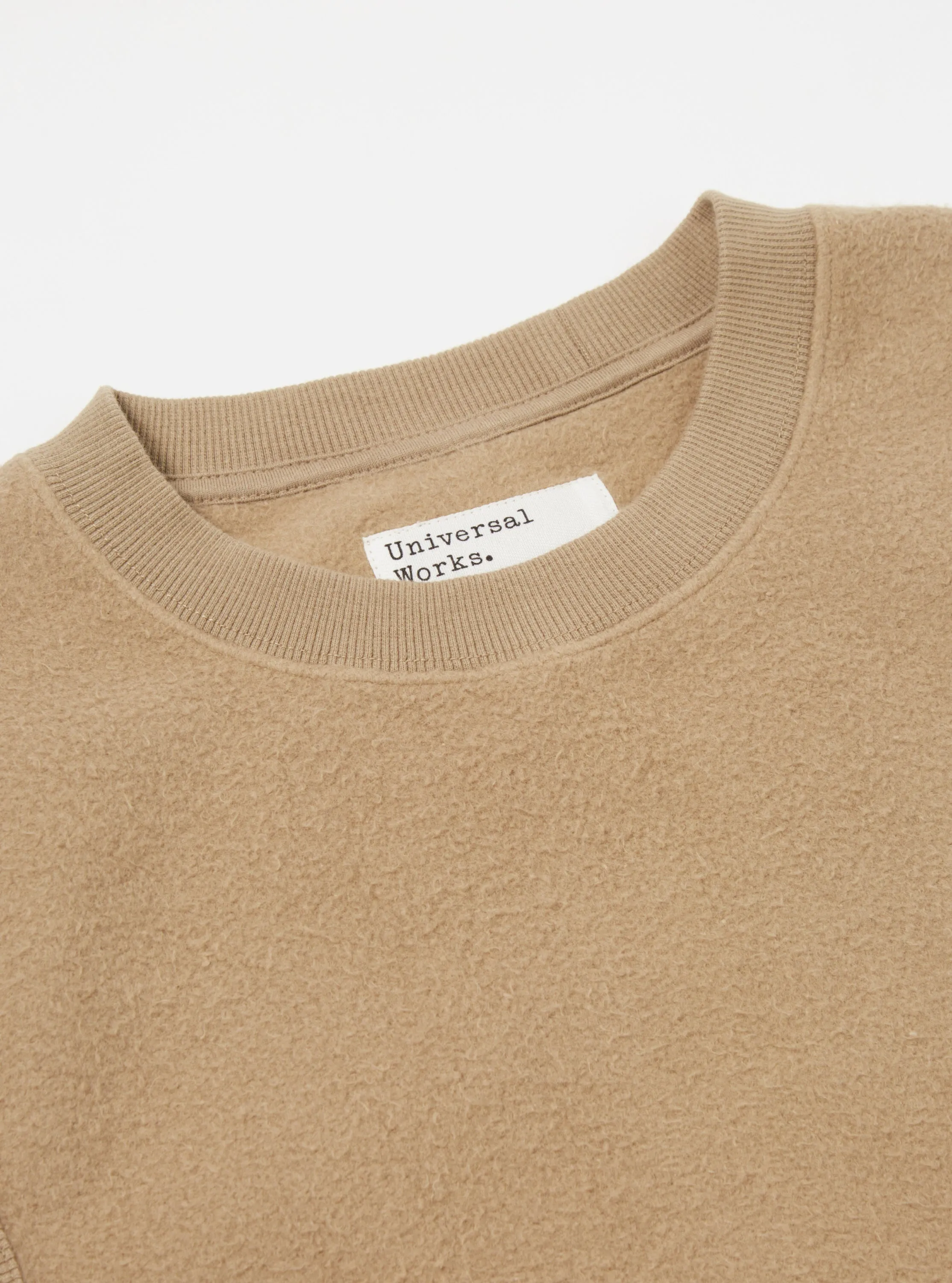 Universal Works Sleeveless Crew in Sand Brush Back Sweatshirt sold by Universal Works product image thumbnail 4