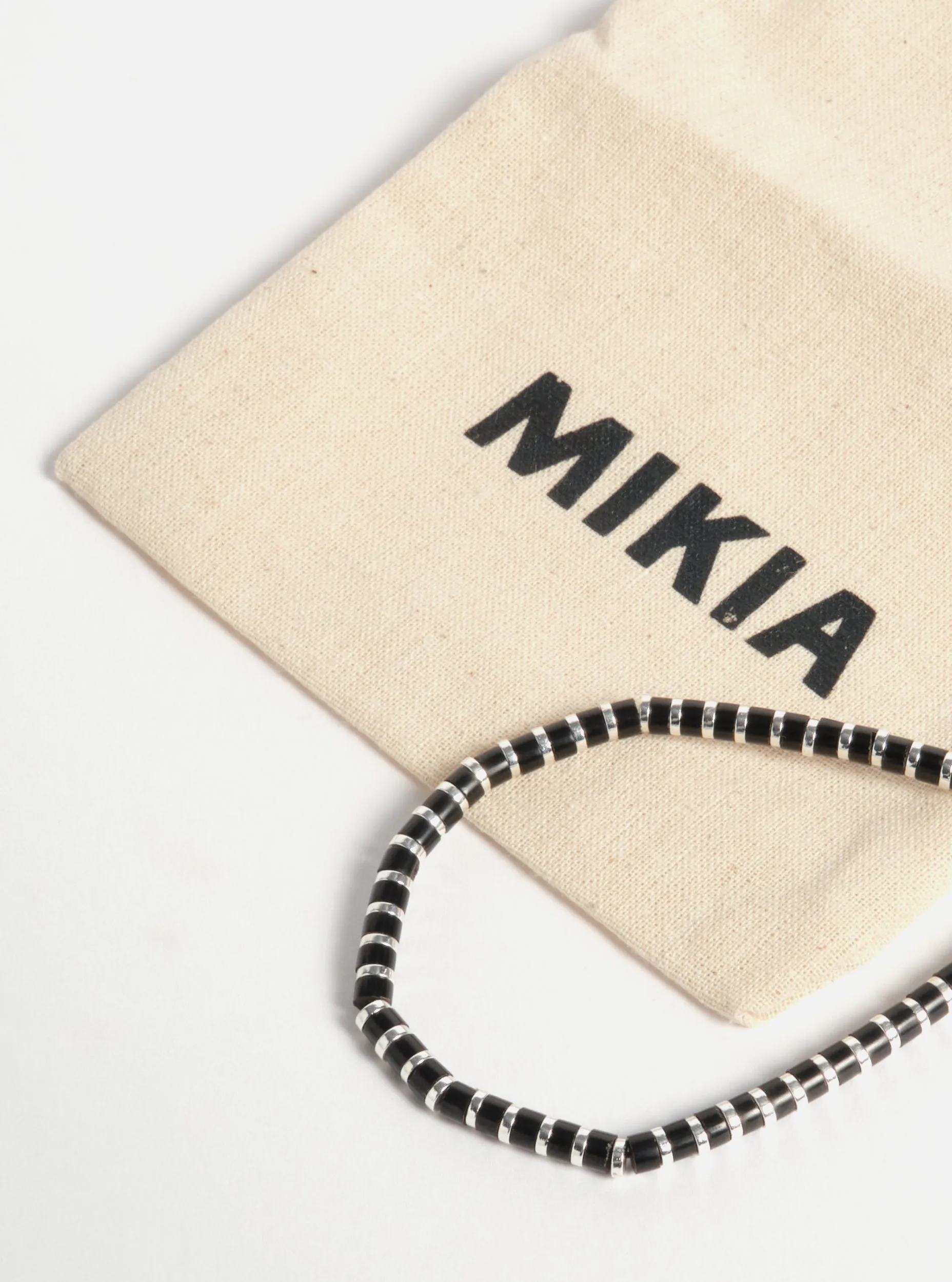 Mikia Heishi Bracelet in Jet/Hematite/Sterling Silver sold by Universal Works product image thumbnail 2
