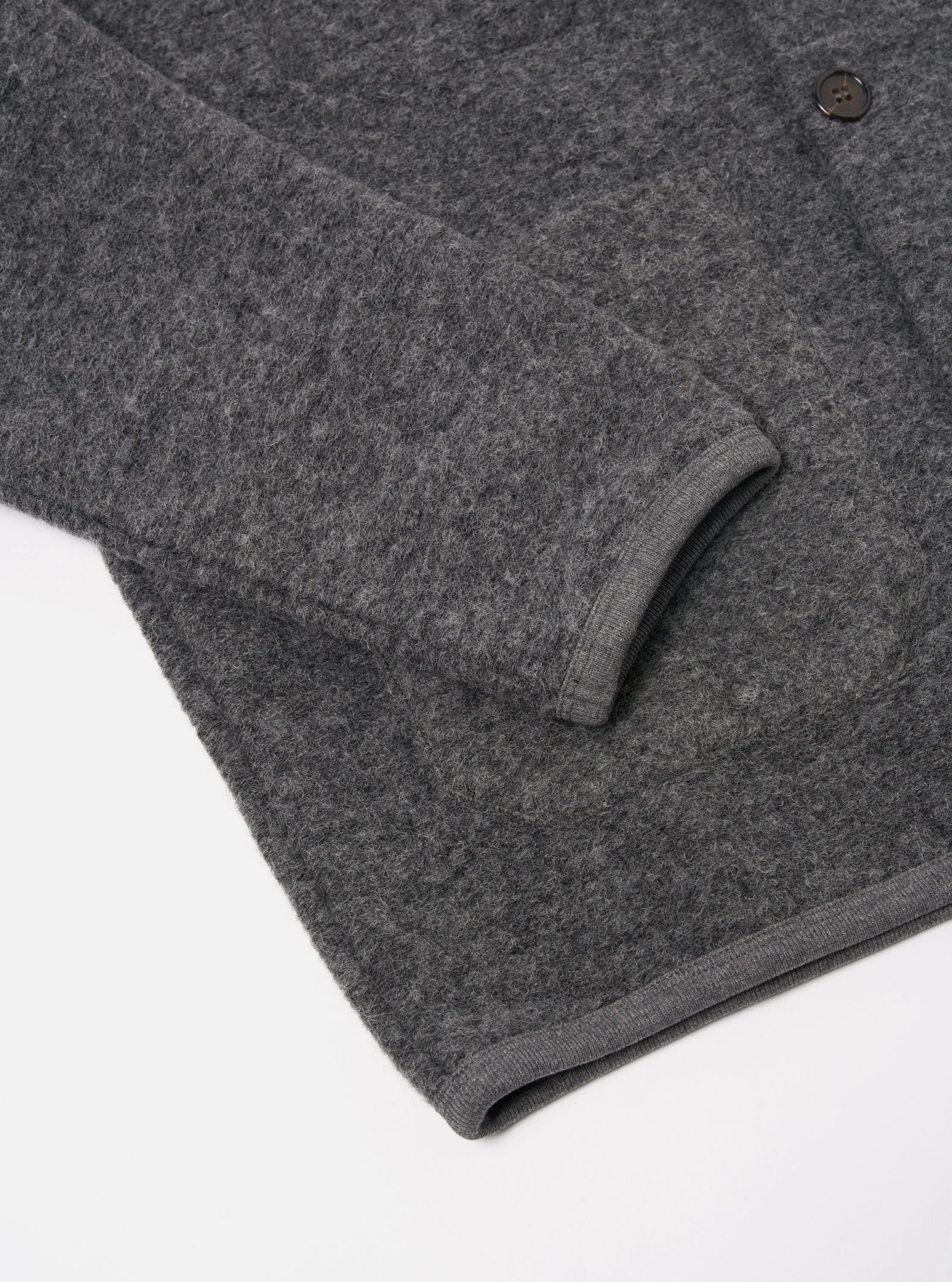 Universal Works Cardigan in Grey Marl Wool Fleece sold by Universal Works product image thumbnail 5