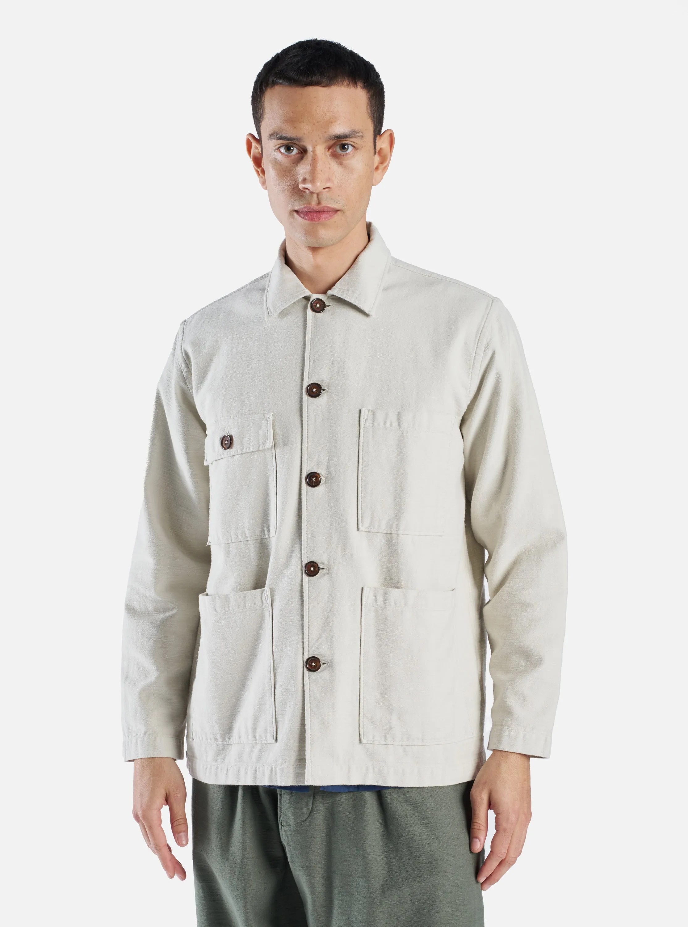 Universal Works Dockside Jacket in Driftwood Slub Sateen sold by Universal Works product image thumbnail 2