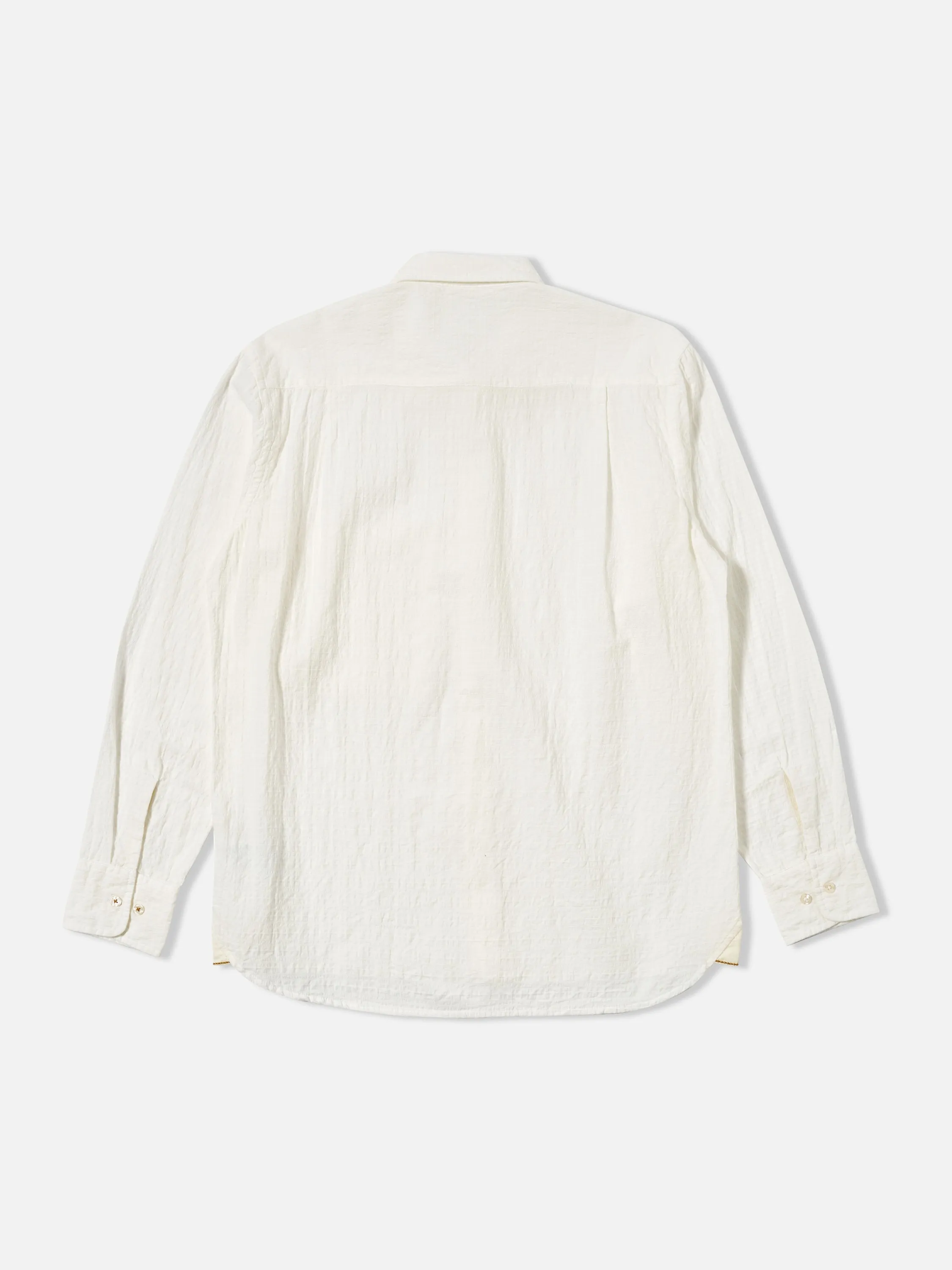 Universal Works Square Pocket Shirt in Ecru Dolly Stripe sold by Universal Works product image thumbnail 2