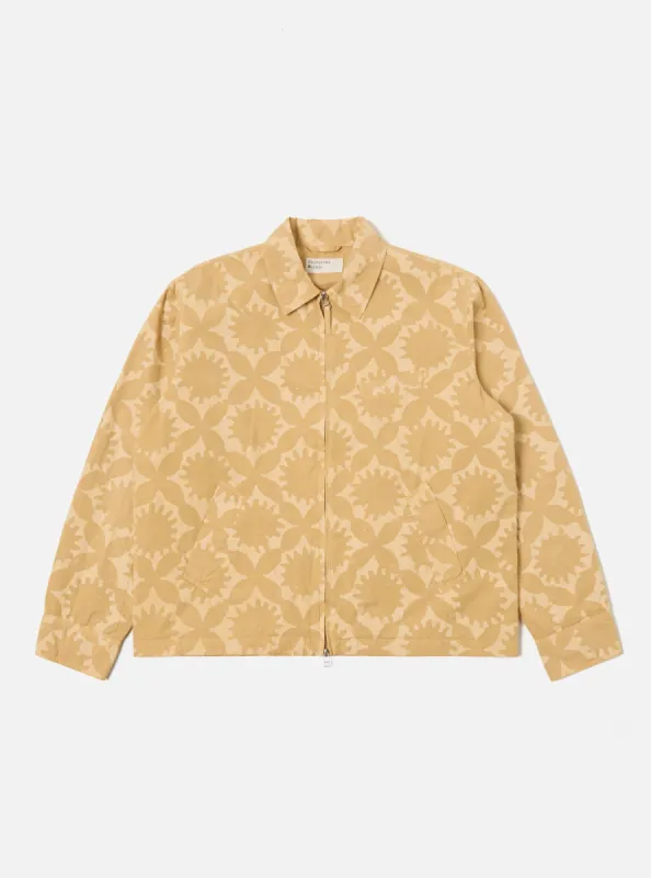 Universal Works Windcheater in Sand Over Dyed Sun Print sold by Universal Works