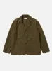 Universal Works Five Pocket Jacket in Olive Chevron Cotton sold by Universal Works
