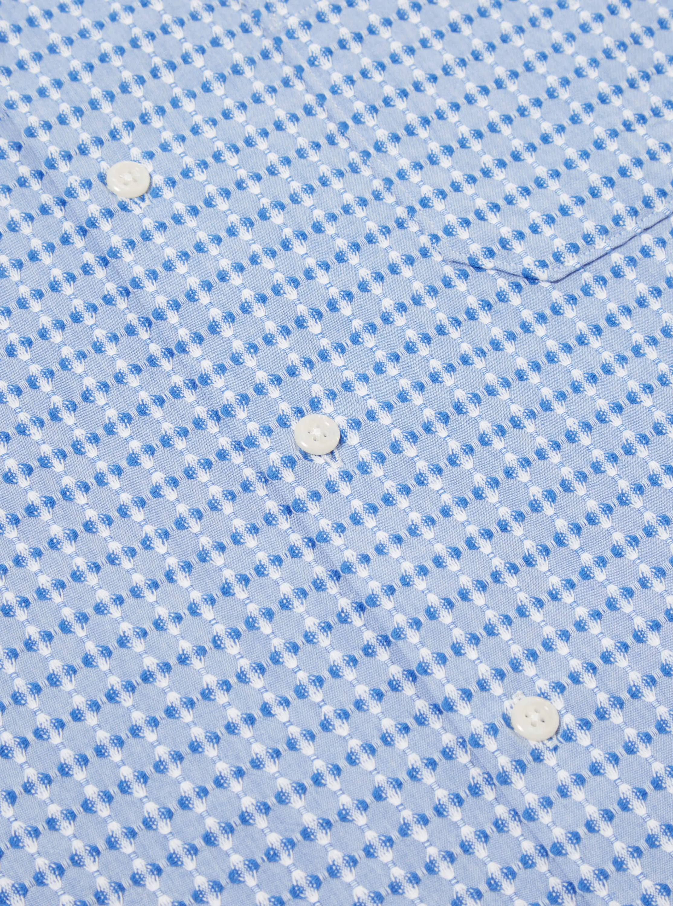 Universal Works Road Shirt in Blue Delos Cotton sold by Universal Works product image thumbnail 5