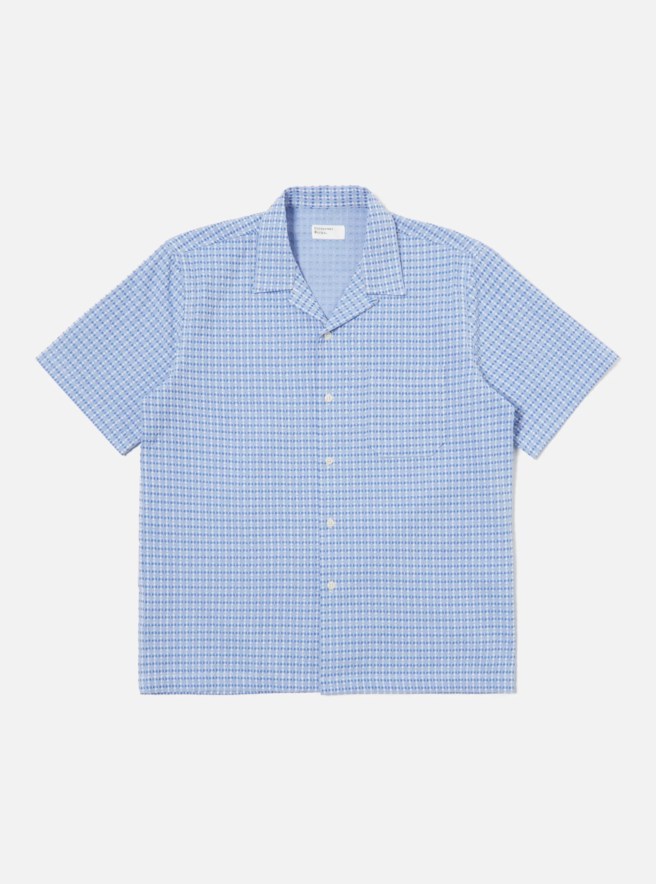 Universal Works Road Shirt in Blue Delos Cotton sold by Universal Works product image thumbnail 2