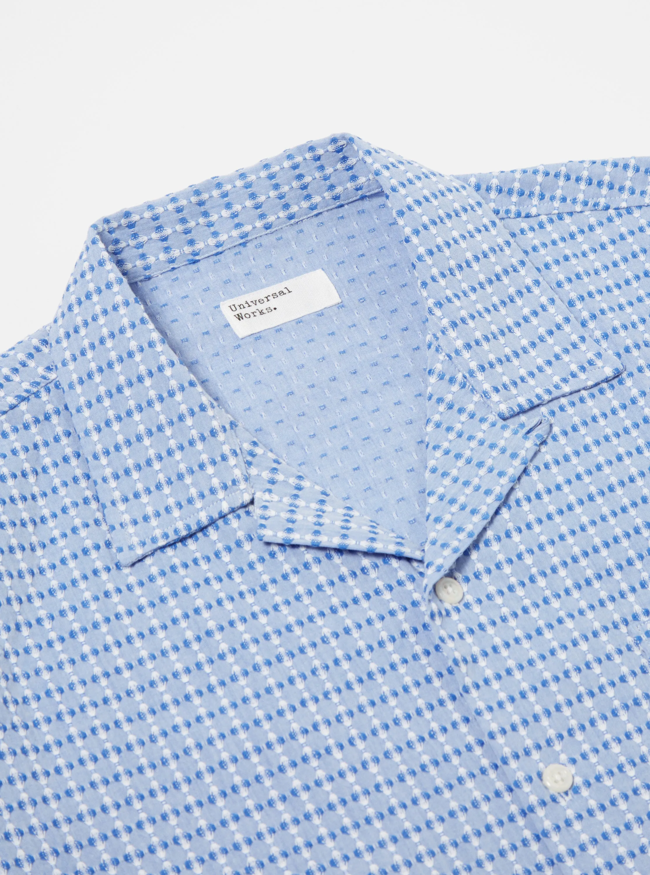 Universal Works Road Shirt in Blue Delos Cotton sold by Universal Works product image thumbnail 4