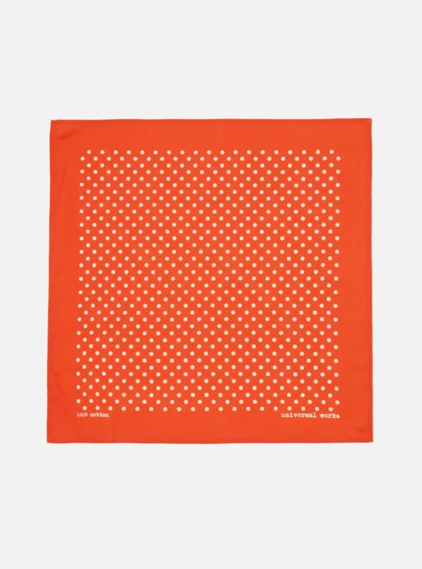 Universal Works Pocket Square in Orange Classic Dot sold by Universal Works