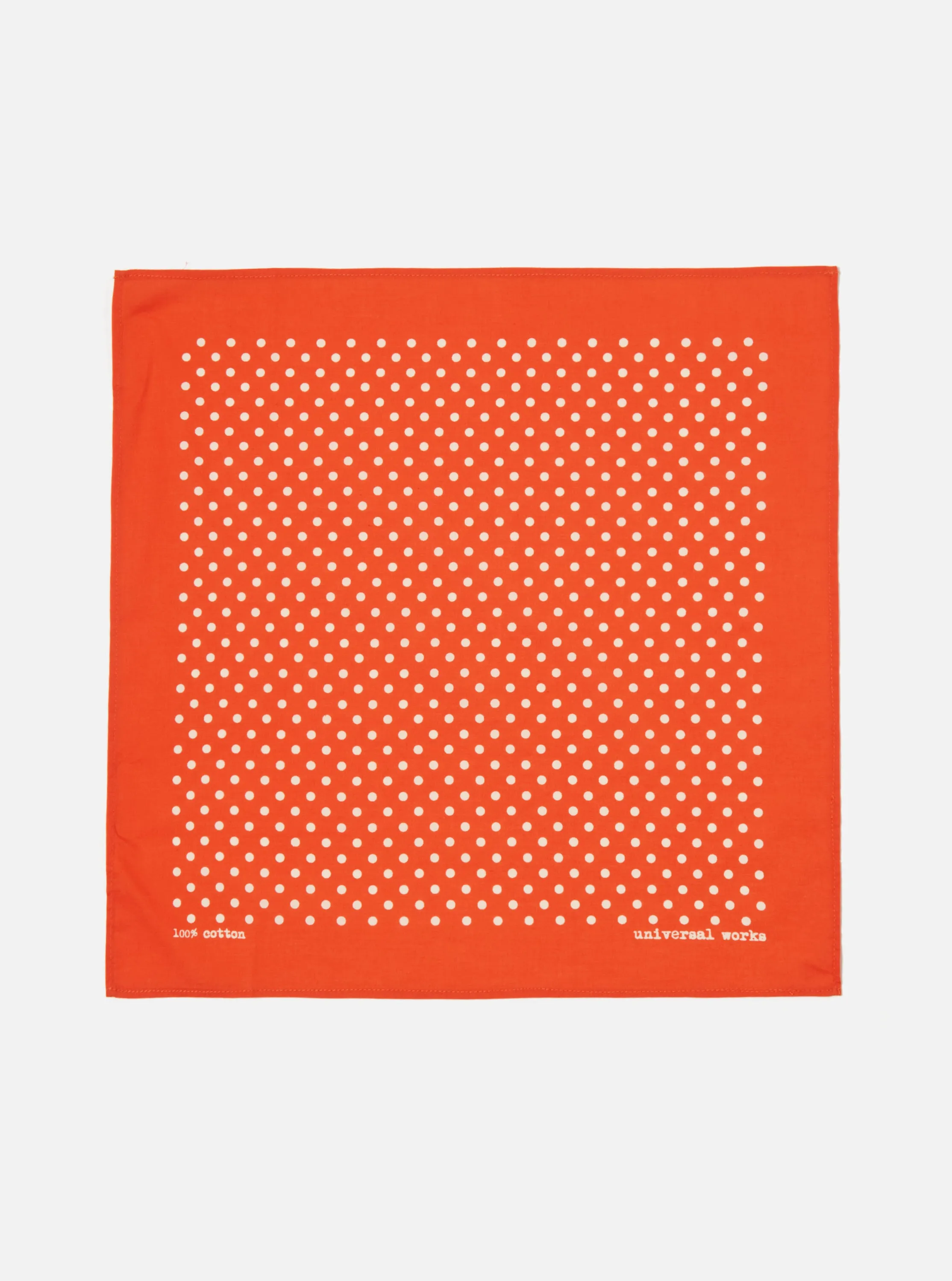 Universal Works Pocket Square in Orange Classic Dot sold by Universal Works