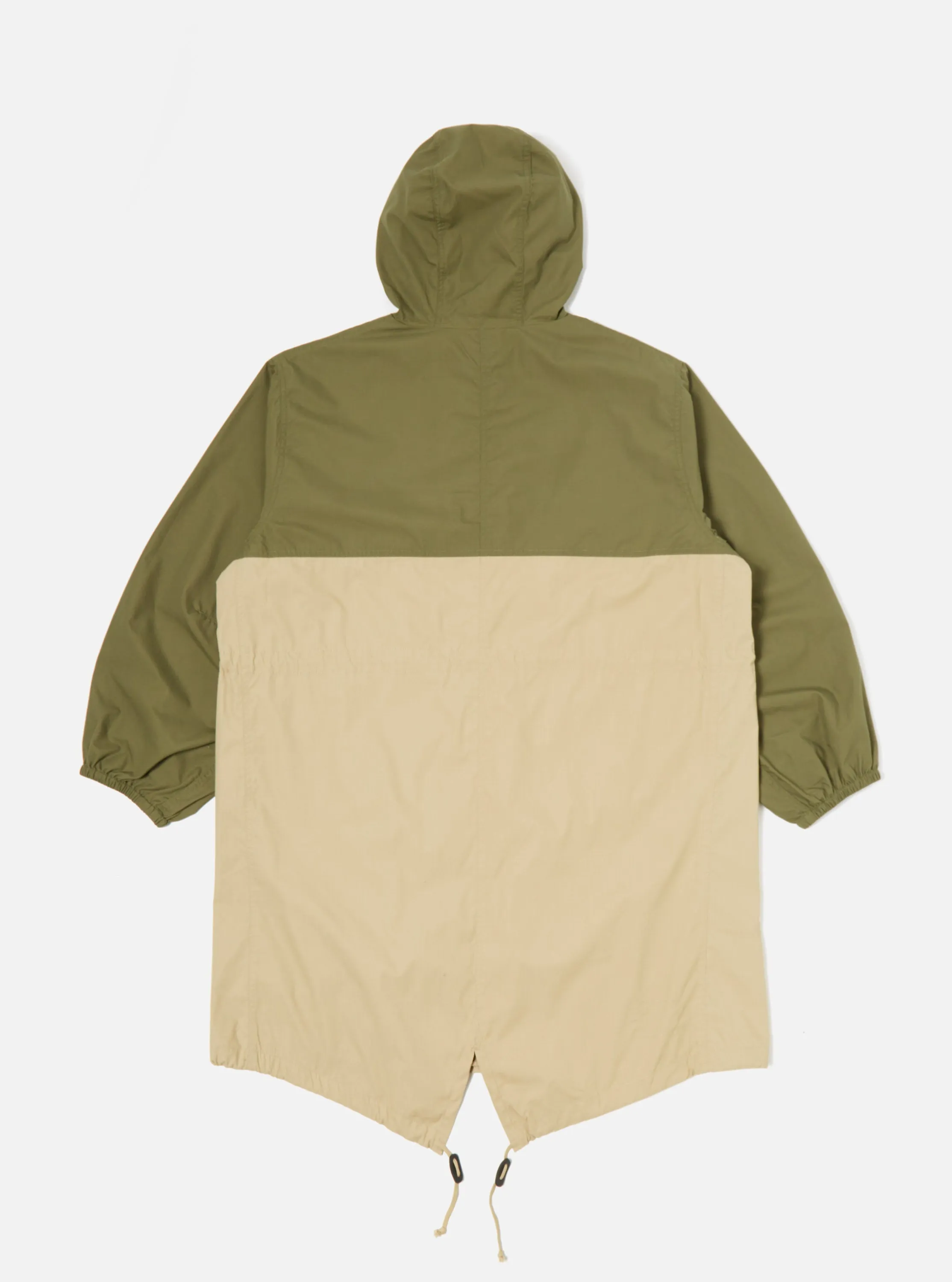 Universal Works Beach Parka in Olive/Sand Recycled Poly Tech sold by Universal Works product image thumbnail 3
