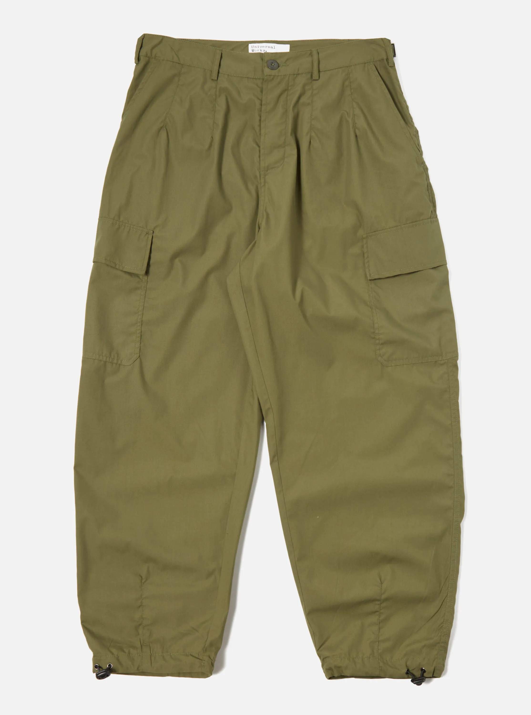 Universal Works Loose Cargo Pant in Olive Recycled Poly Tech sold by Universal Works product image thumbnail 2