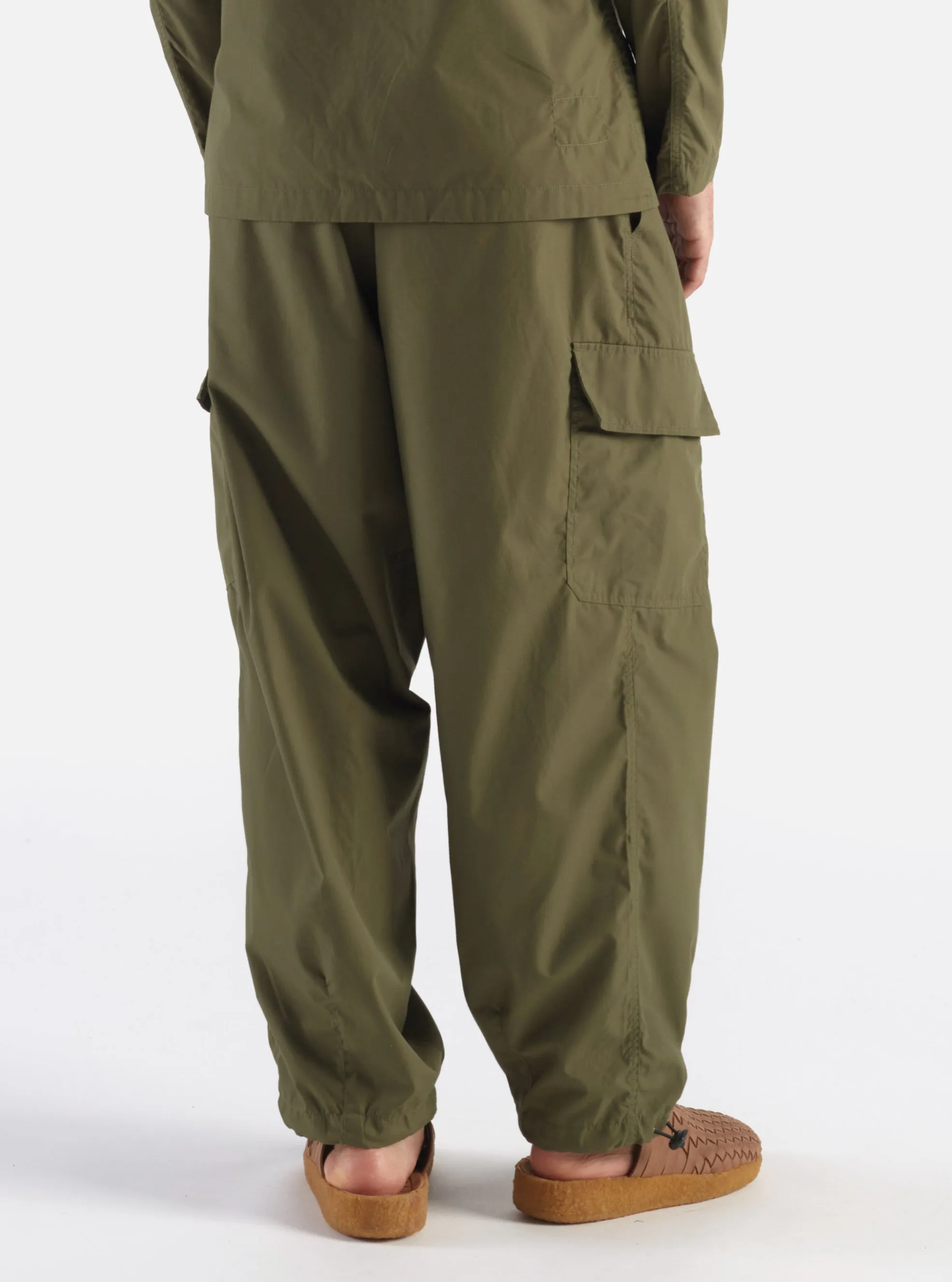 Universal Works Loose Cargo Pant in Olive Recycled Poly Tech sold by Universal Works product image thumbnail 4