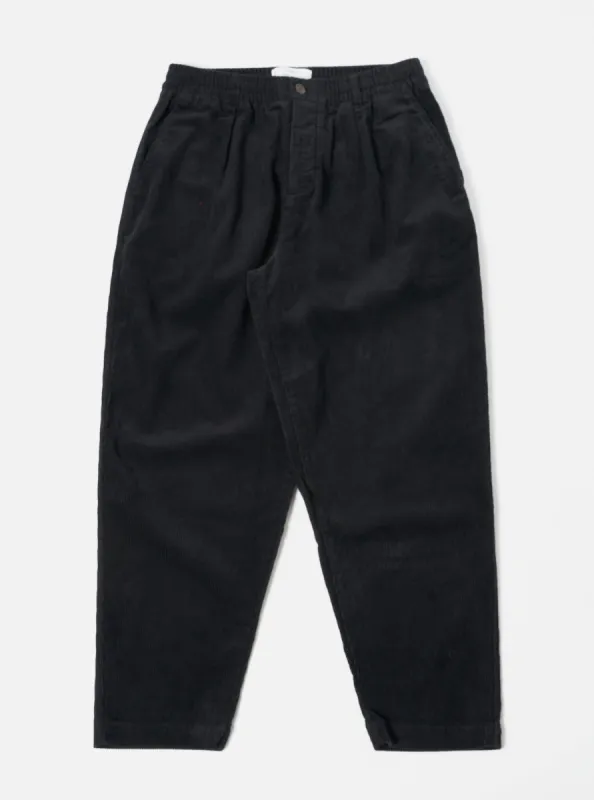 Universal Works Pleated Track Pant in Black Cord sold by Universal Works