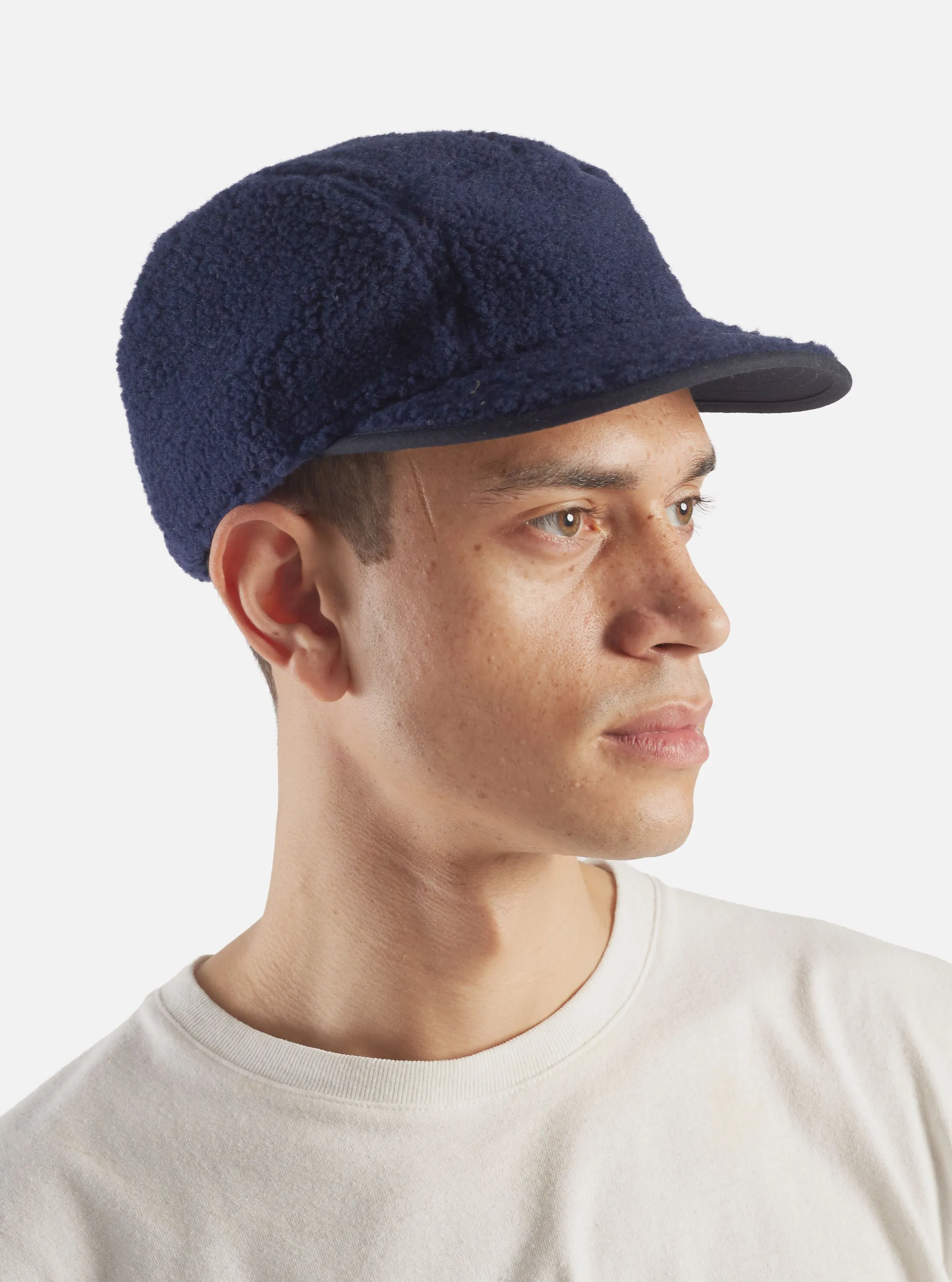 cableami® Jet Cap in Navy Boa Fleece sold by Universal Works product image thumbnail 3