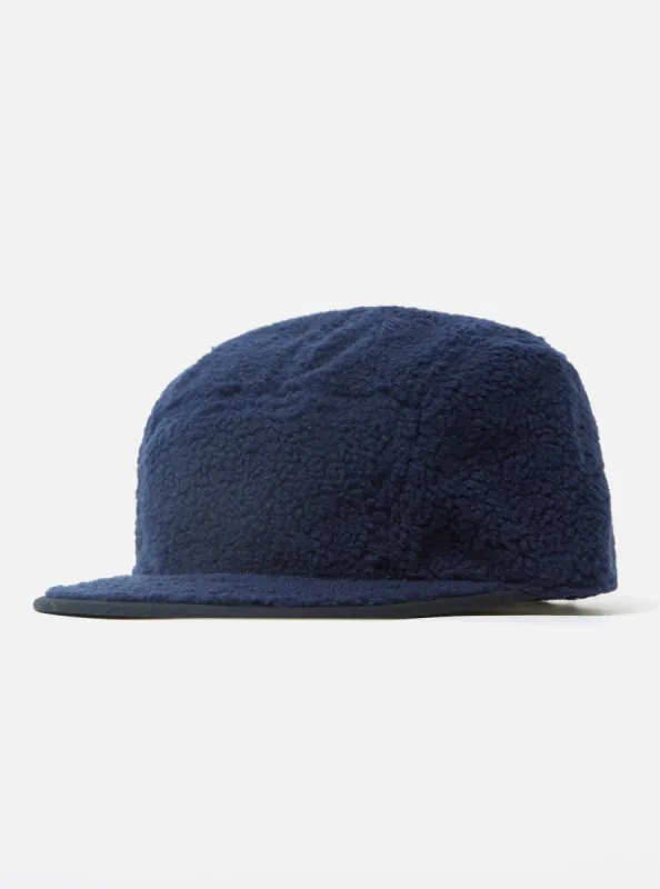 cableami® Jet Cap in Navy Boa Fleece sold by Universal Works