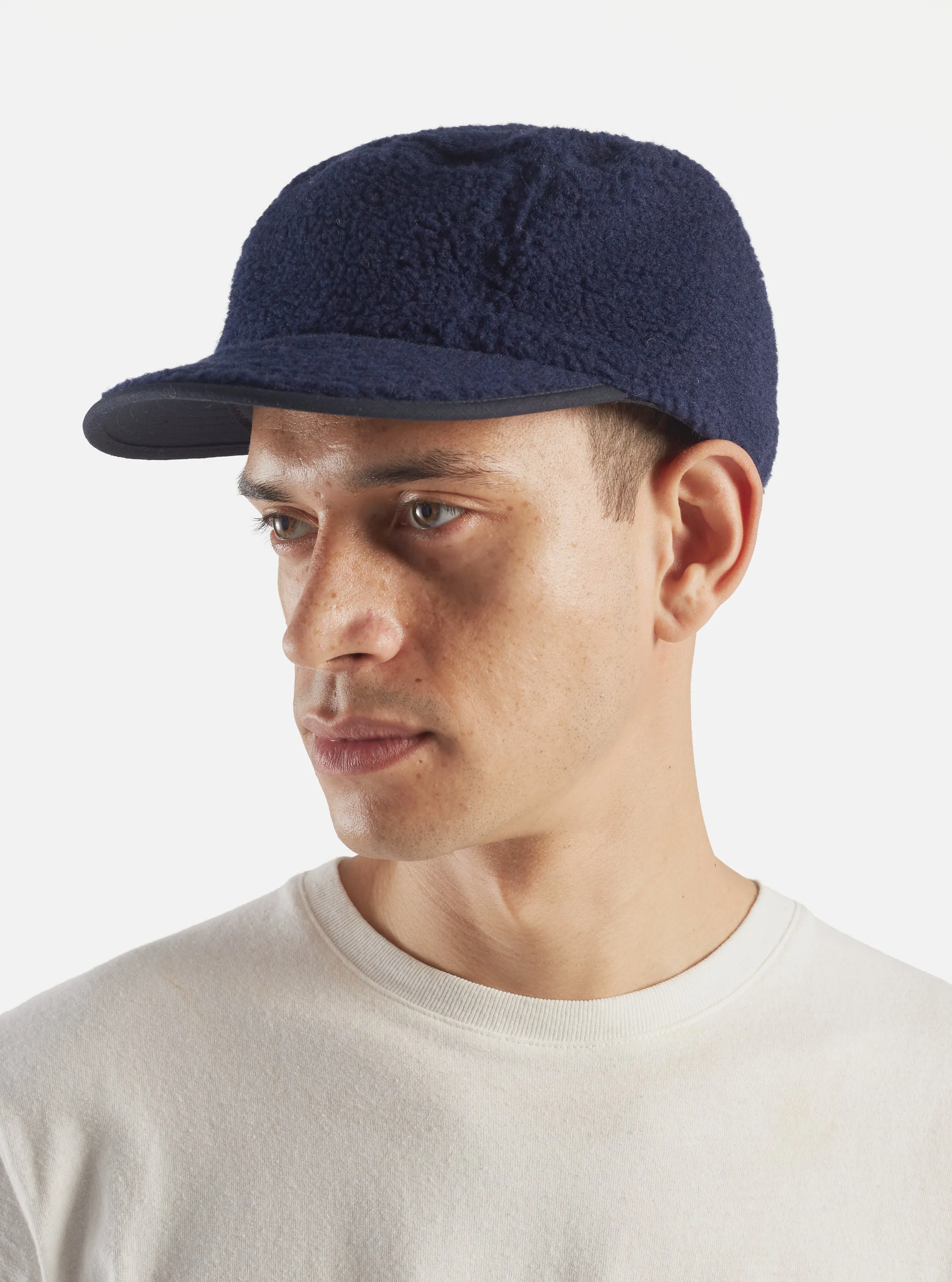cableami® Jet Cap in Navy Boa Fleece sold by Universal Works product image thumbnail 2