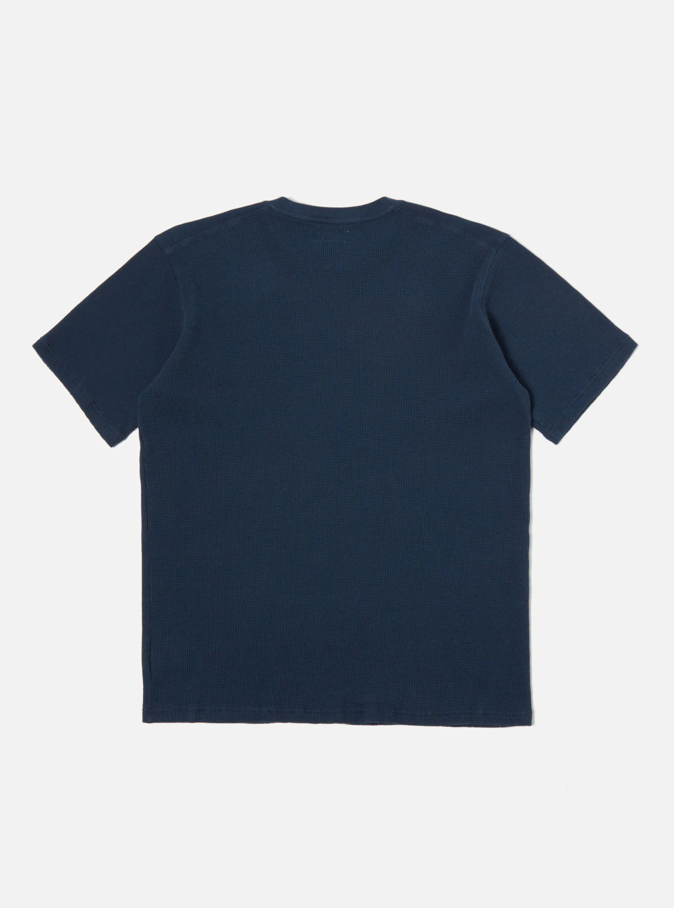 Universal Works Print Tee in Navy Organic Cotton/Hemp Waffle sold by Universal Works product image thumbnail 3