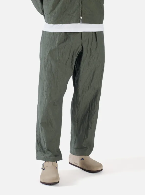 Universal Works Oxford Pant in Olive Cross Dyed Chambray sold by Universal Works
