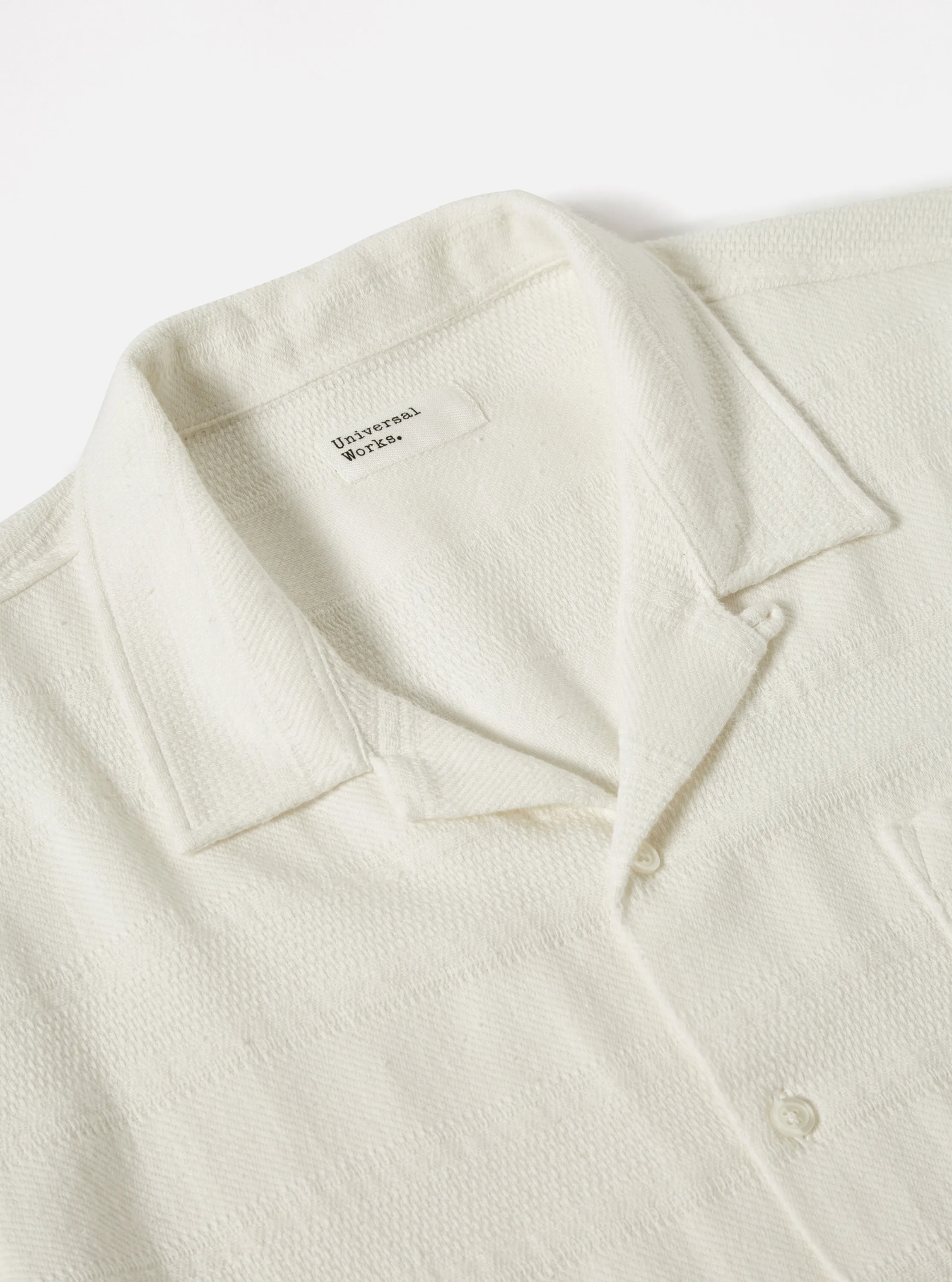 Universal Works Road Shirt in White Tipzzi Stripe sold by Universal Works product image thumbnail 4