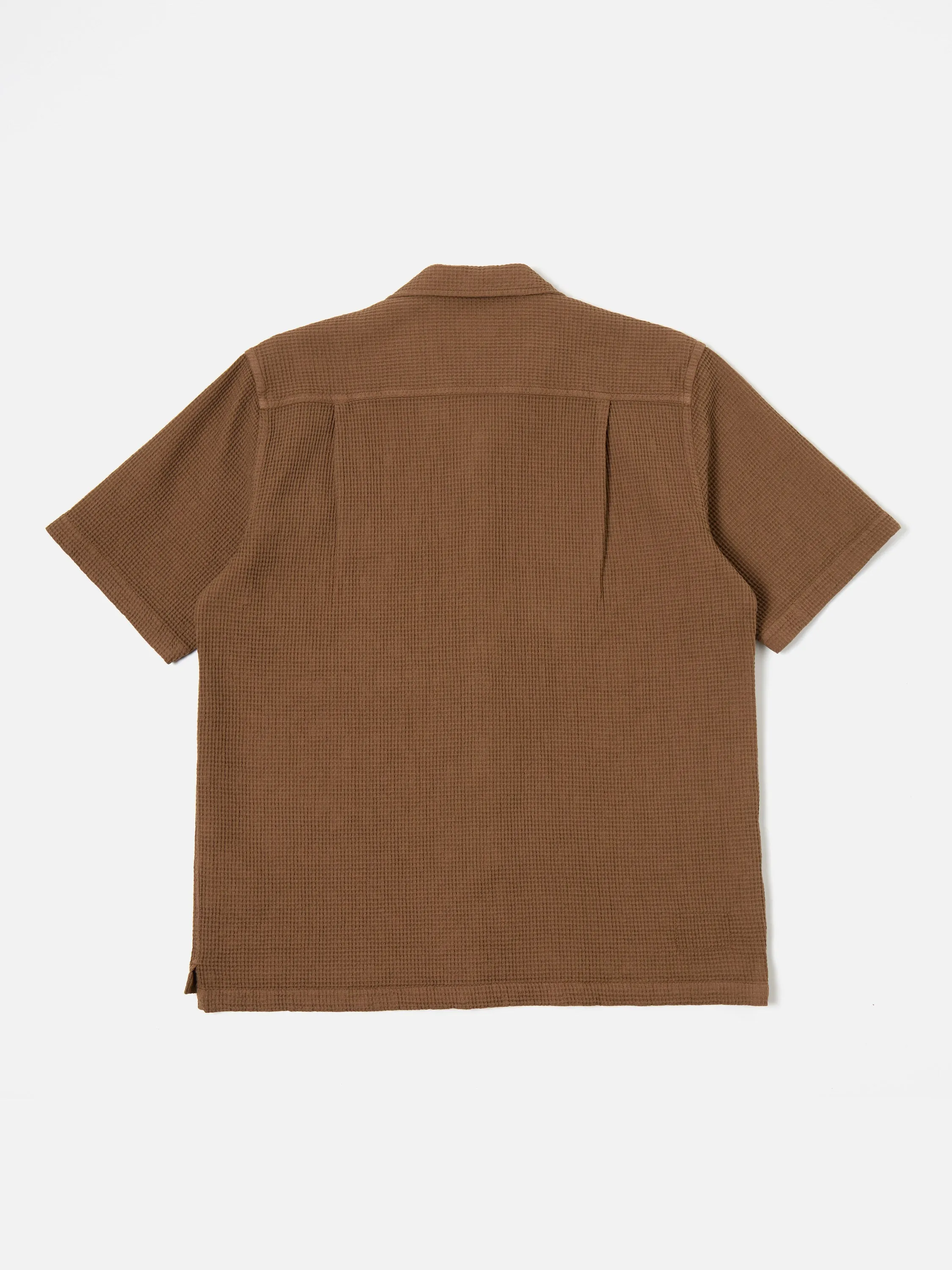 Universal Works Camp Shirt in Brown Japanese Waffle sold by Universal Works product image thumbnail 2