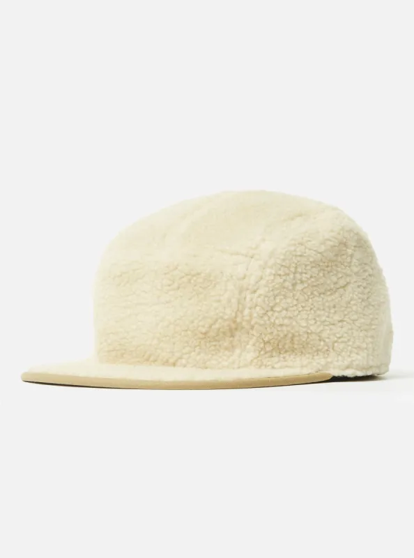 cableami® Jet Cap in Beige Boa Fleece sold by Universal Works