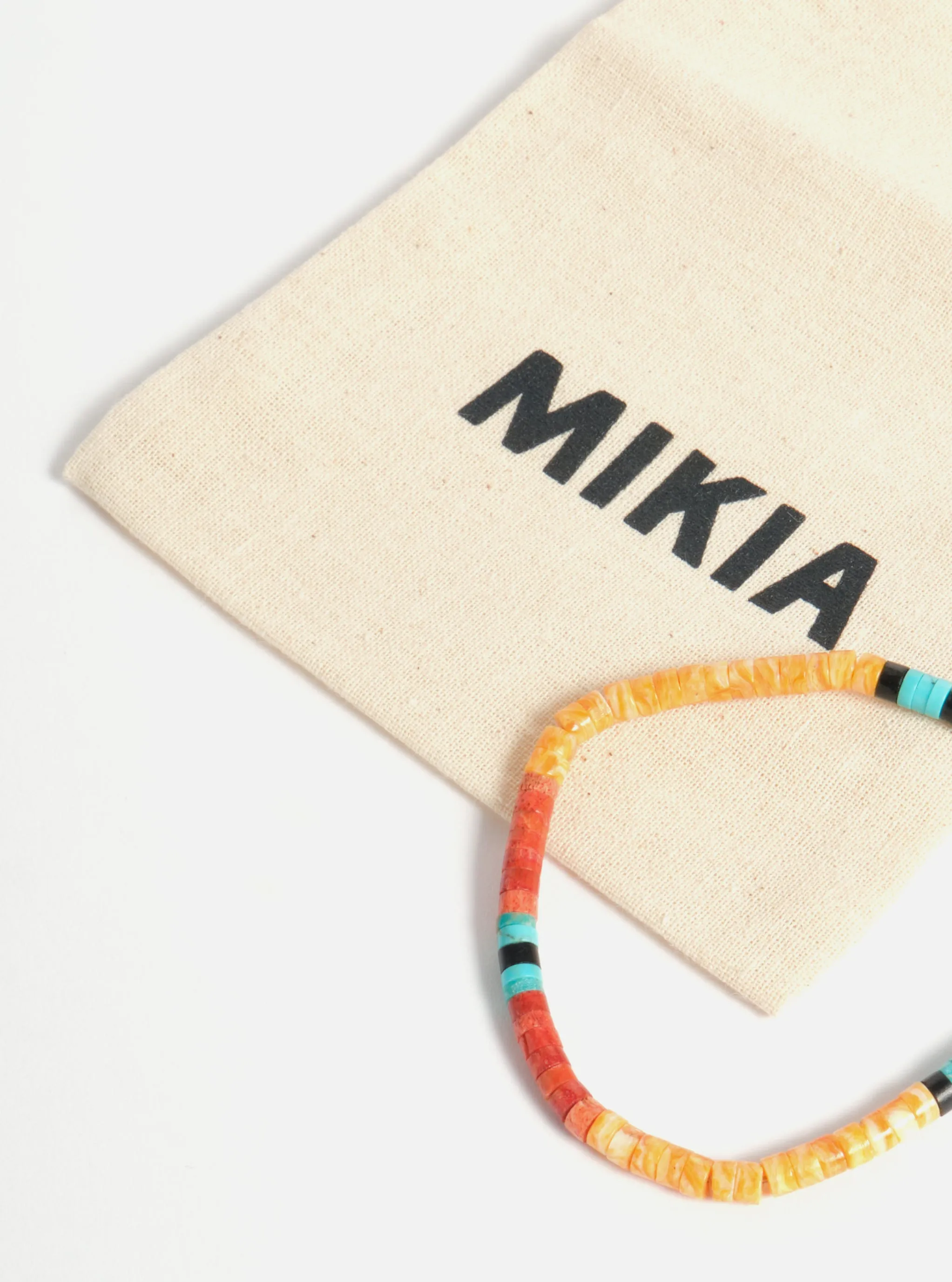 Mikia Spiny Oyster/Sponge Coral/Turquoise Heishi Beads Bracelet sold by Universal Works product image thumbnail 3
