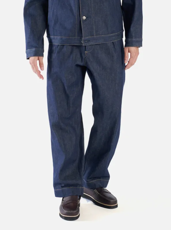 Universal Works Duke Pant in Indigo 13oz Selvedge Denim sold by Universal Works
