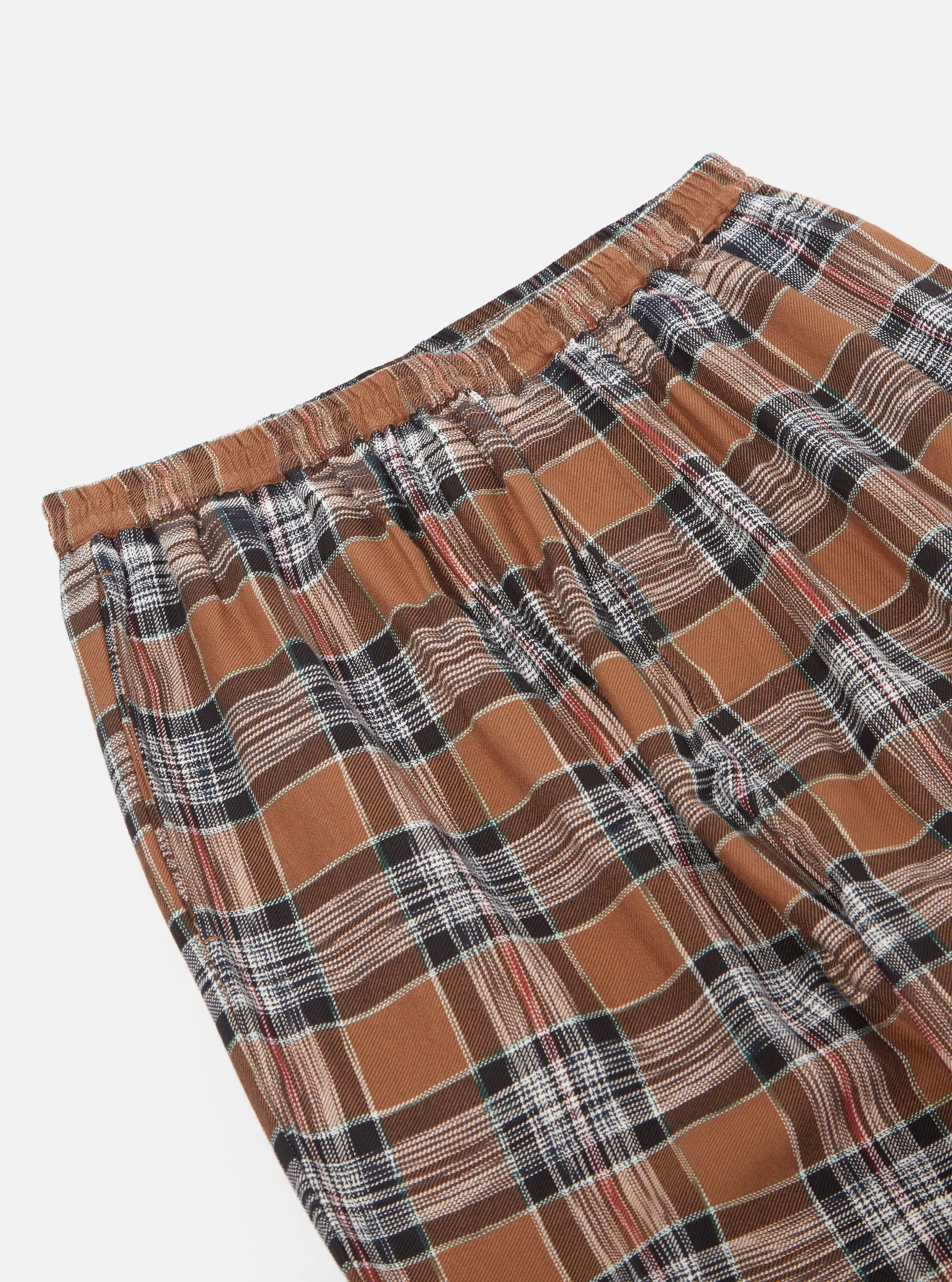 Universal Works Pyjama in Brown Ikat Twill Check sold by Universal Works product image thumbnail 3