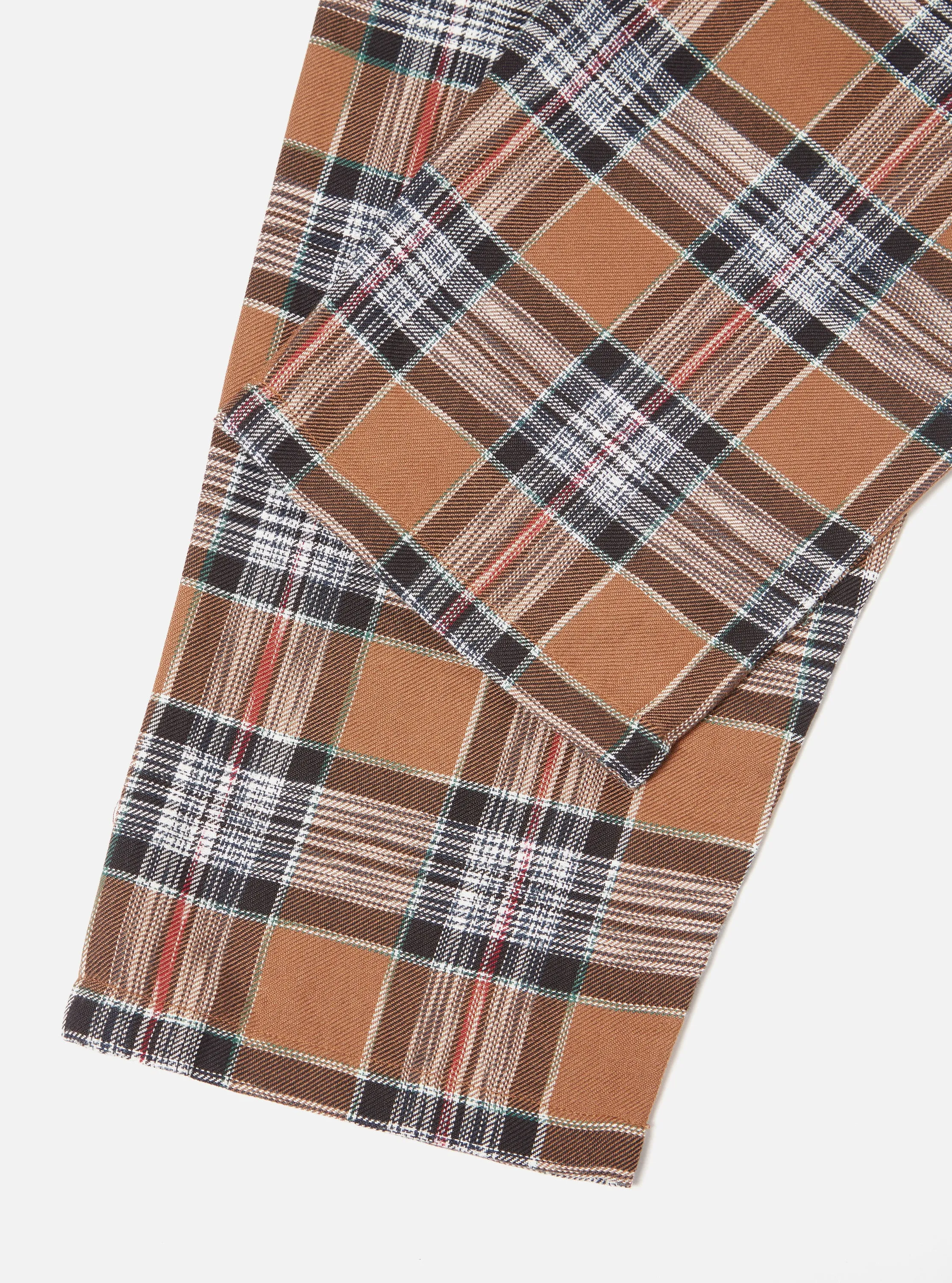 Universal Works Pyjama in Brown Ikat Twill Check sold by Universal Works product image thumbnail 5