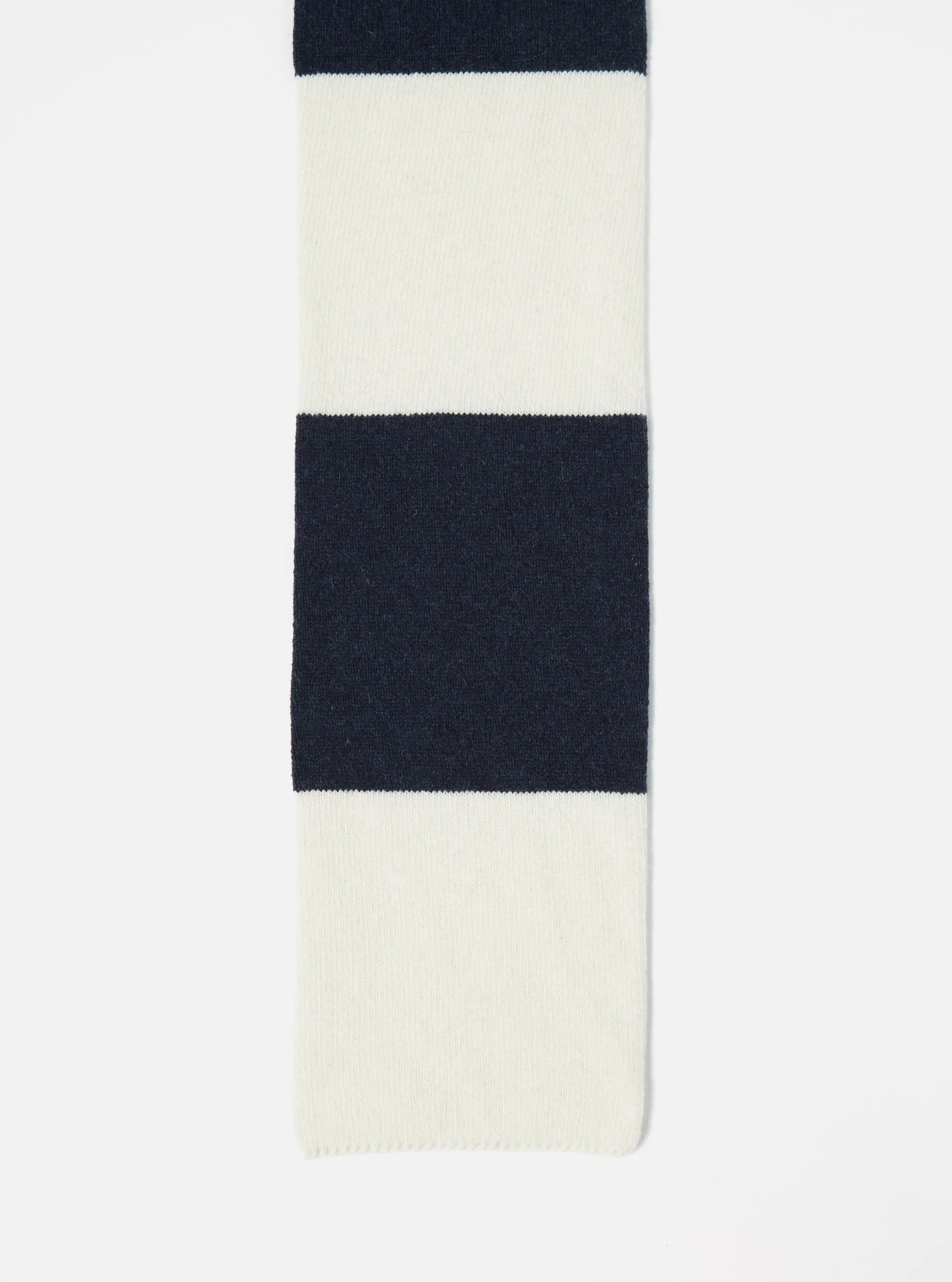 Navy/Ecru Soft Wool Deluxe Football Scarf sold by Universal Works product image thumbnail 2