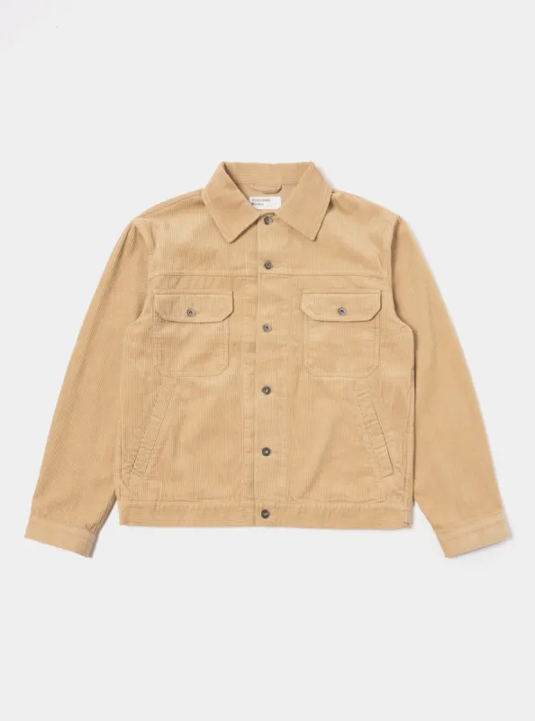 Universal Works Trucker Jacket in Fawn Cord sold by Universal Works