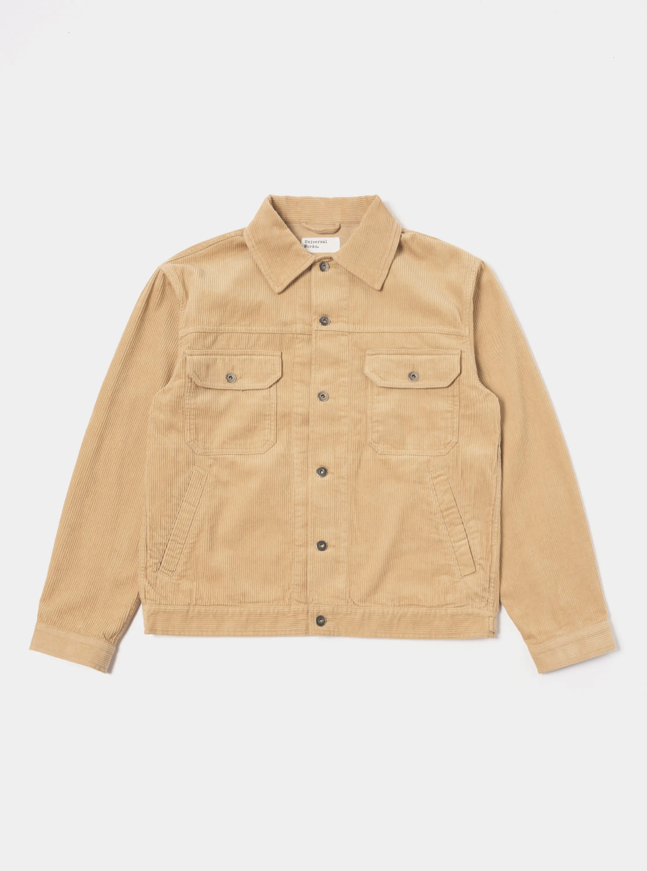 Universal Works Trucker Jacket in Fawn Cord sold by Universal Works