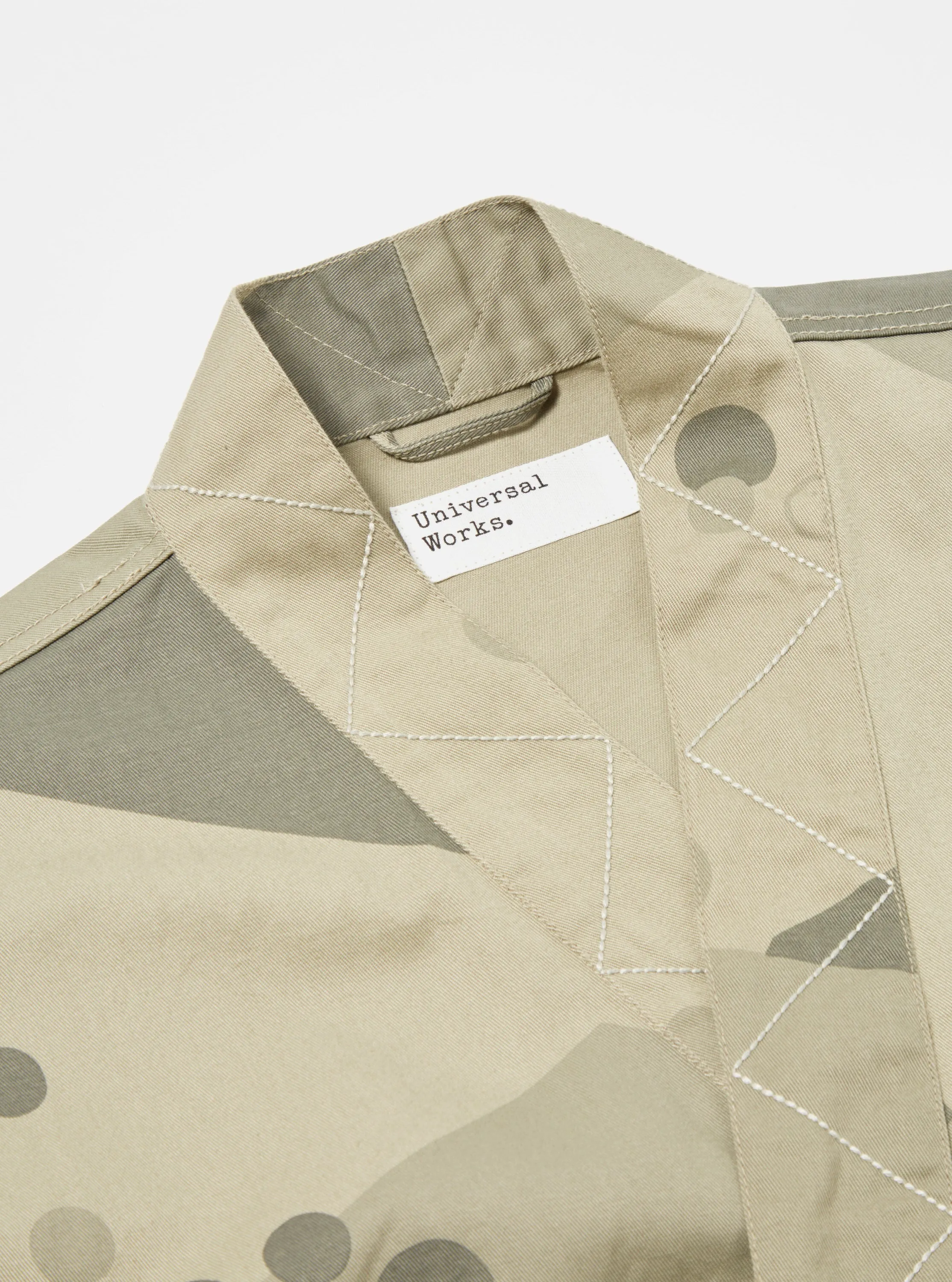 Universal Works Osaka Work Jacket in Stone UW. Camo Twill sold by Universal Works product image thumbnail 4