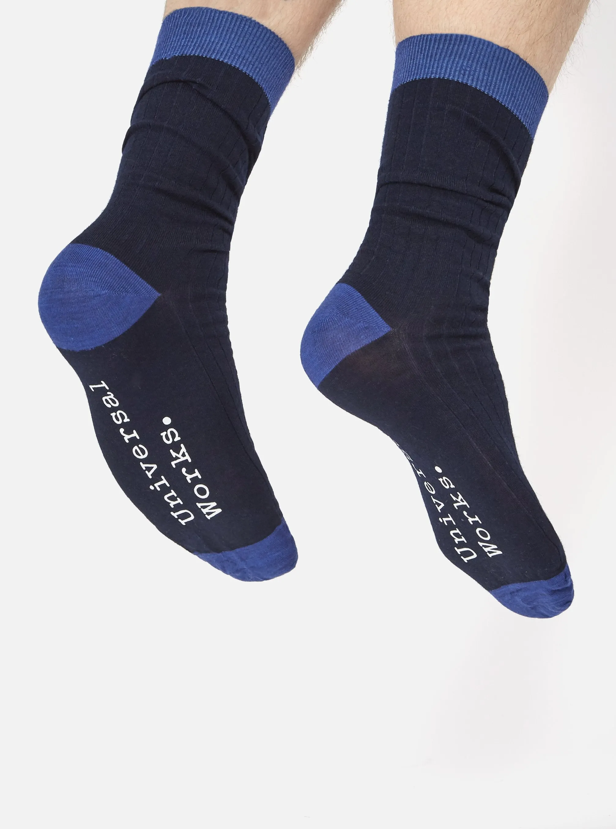 Navy Merino Merino Classic Sock sold by Universal Works product image thumbnail 3