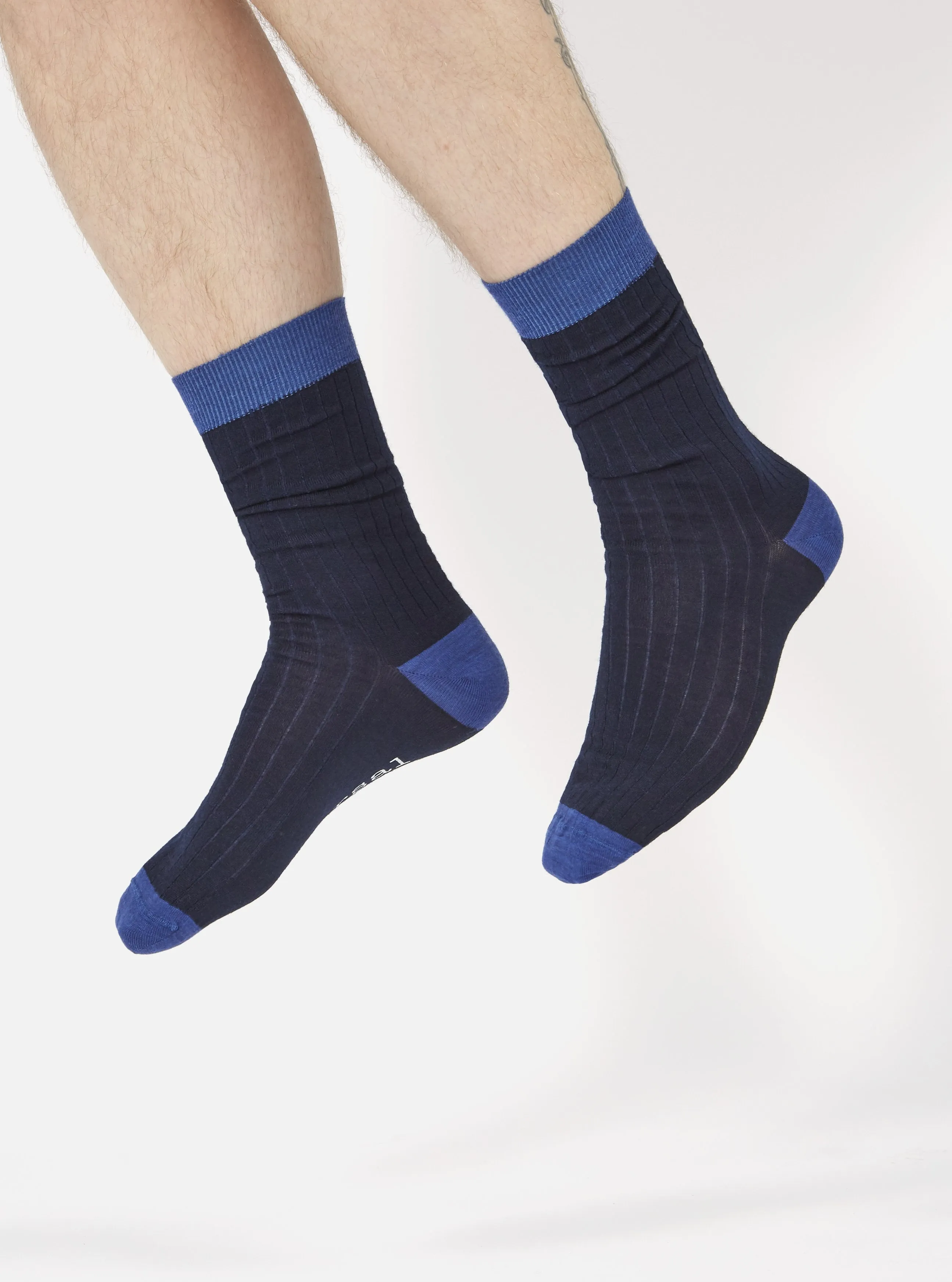 Navy Merino Merino Classic Sock sold by Universal Works product image thumbnail 2
