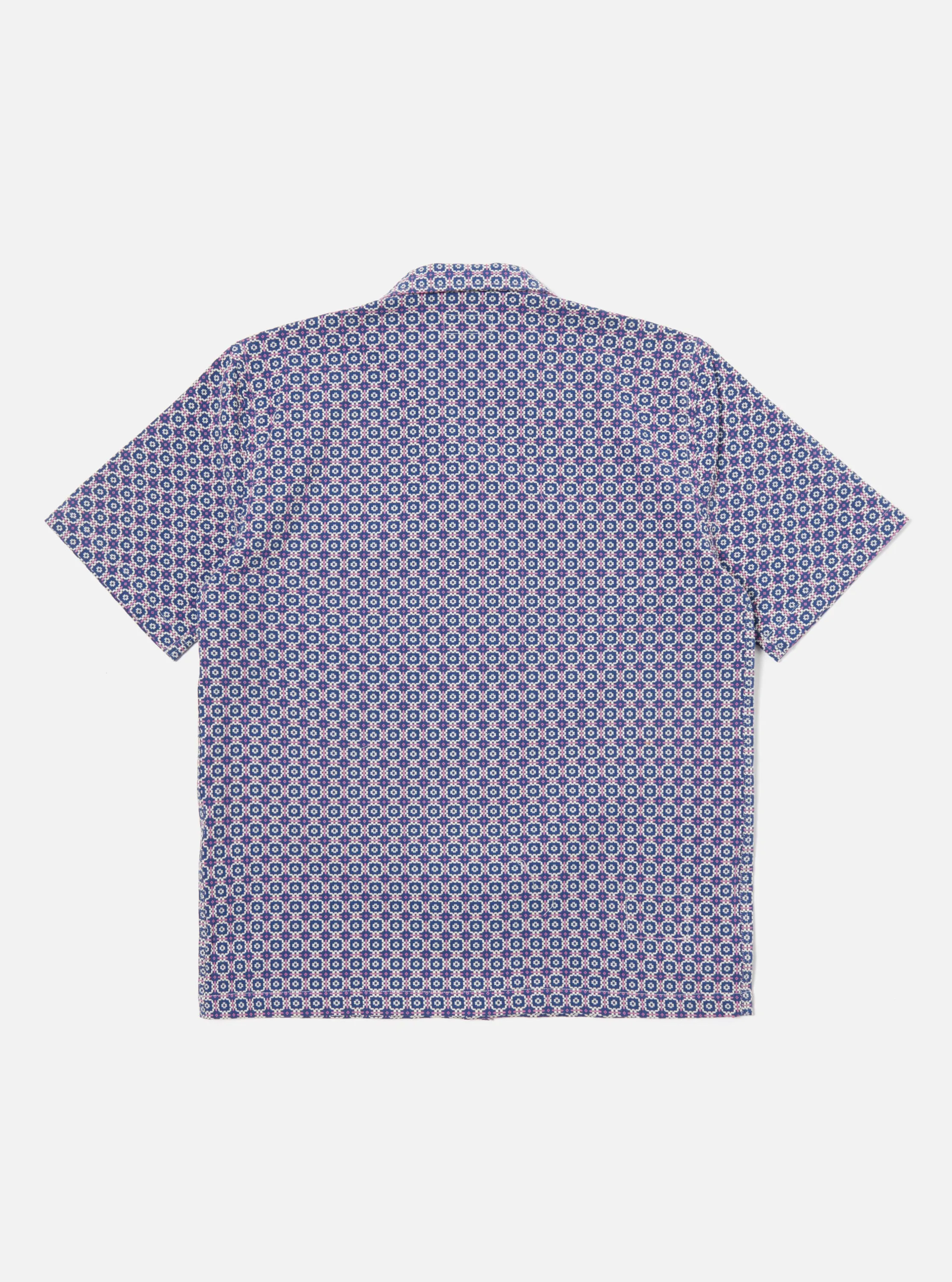 Universal Works Road Shirt in Navy Tile 1 Cotton sold by Universal Works product image thumbnail 3