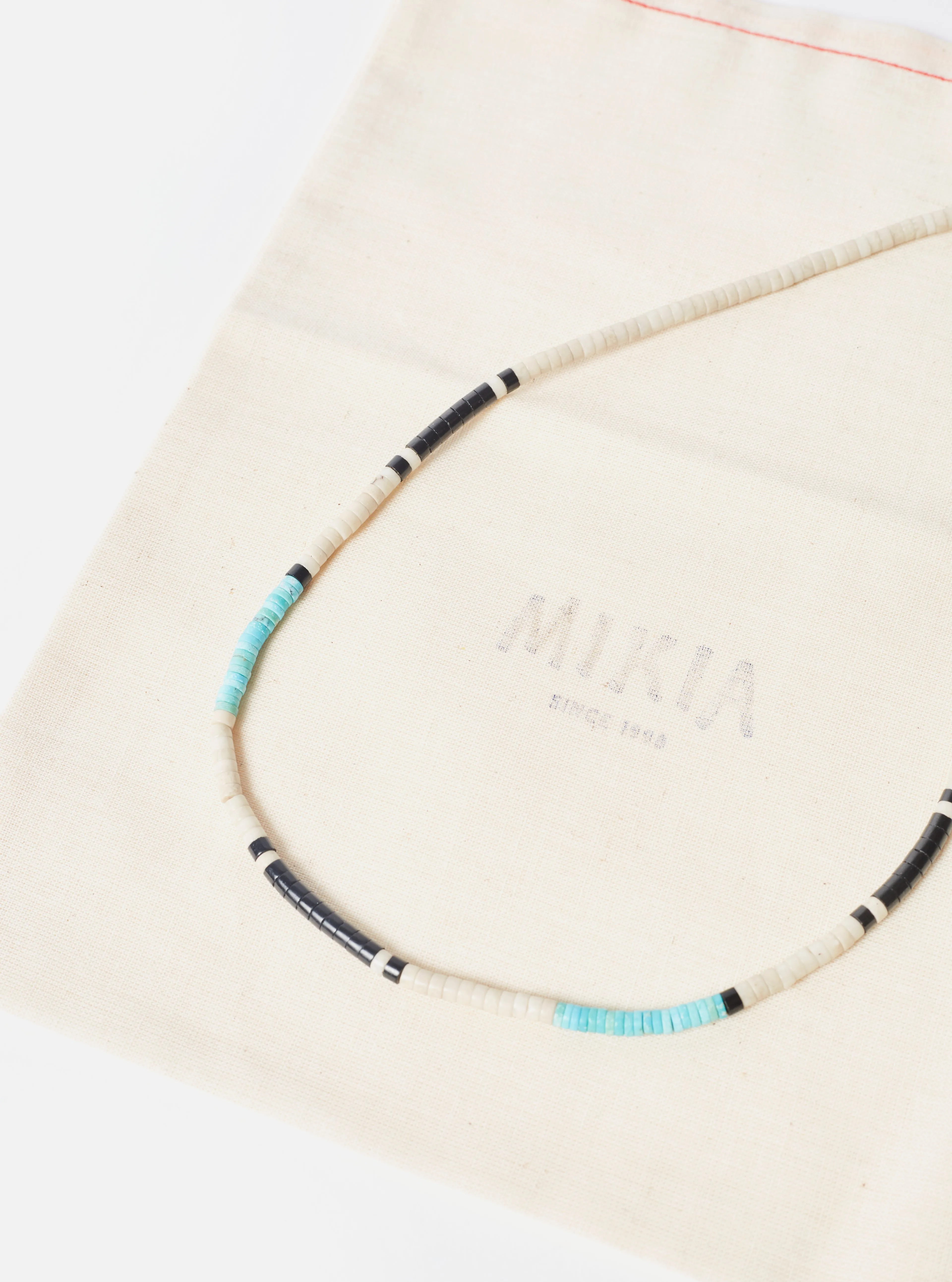 Mikia Heishi Bead Necklace in Jasper/Turqoise Fossil sold by Universal Works product image thumbnail 2