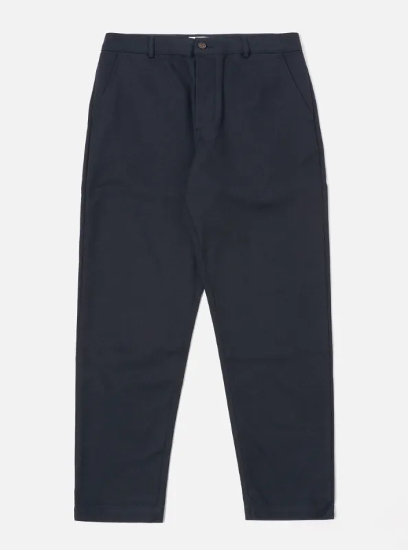 Universal Works Military Chino in Navy Upcycled Italian Tweed sold by Universal Works