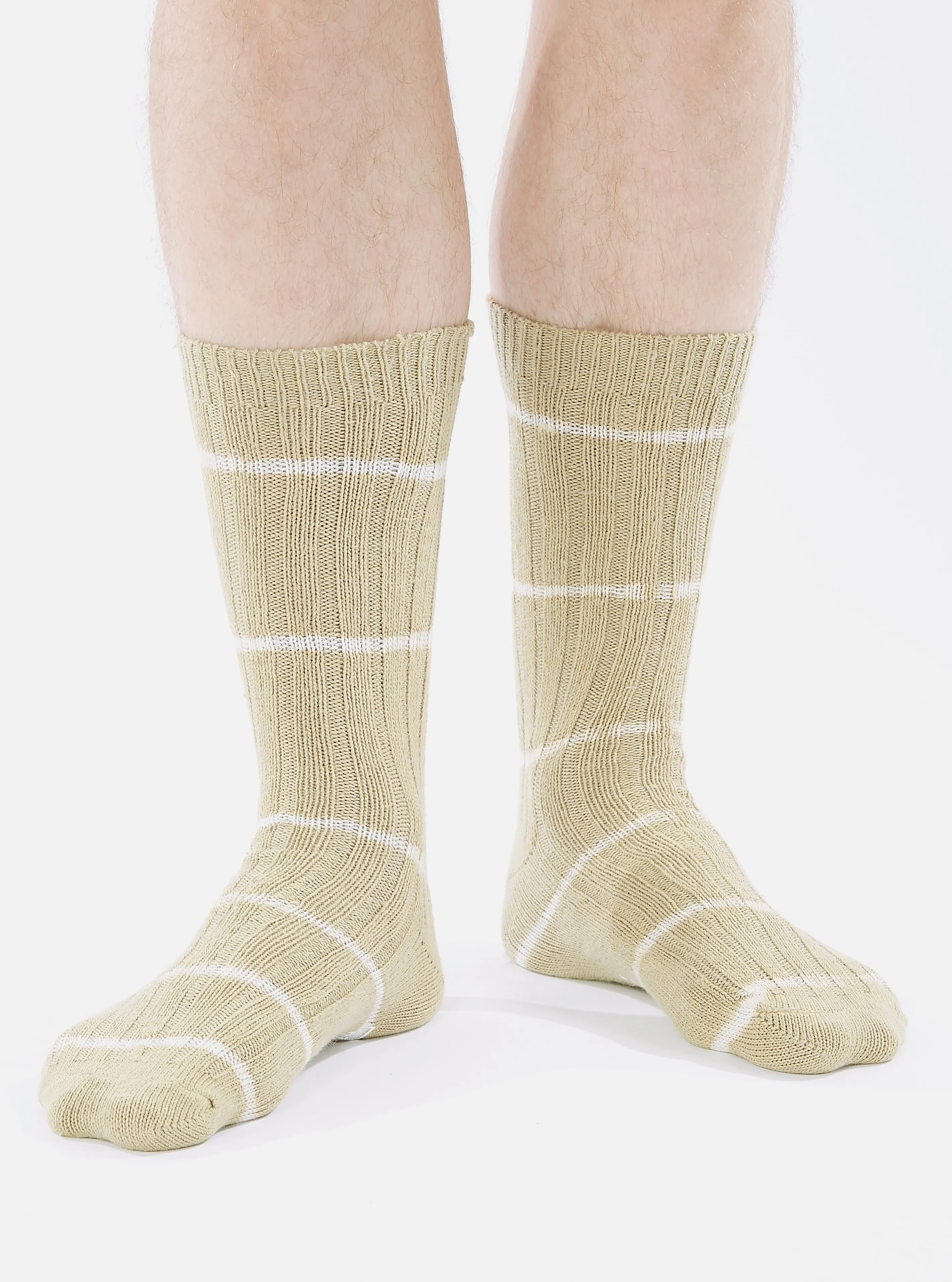 Dark Sand Tie Dye Knit Slub Sock sold by Universal Works product image thumbnail 3