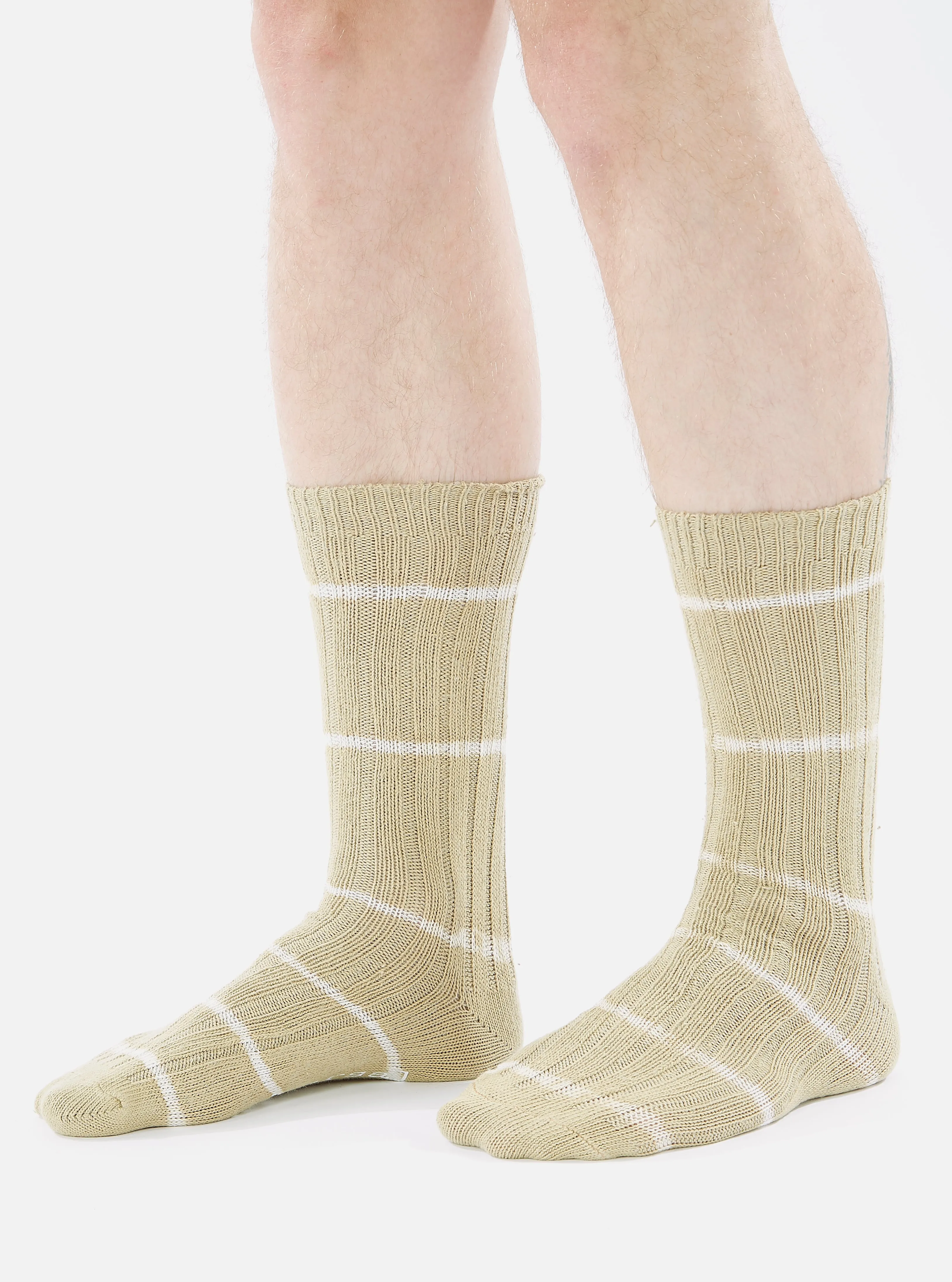 Dark Sand Tie Dye Knit Slub Sock sold by Universal Works product image thumbnail 2